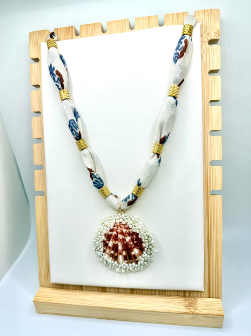 Bordeaux Scallop Statement Necklace | A. Halliday & Co.