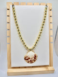 Gilded Bordeaux Shell Necklace | A. Halliday & Co.
