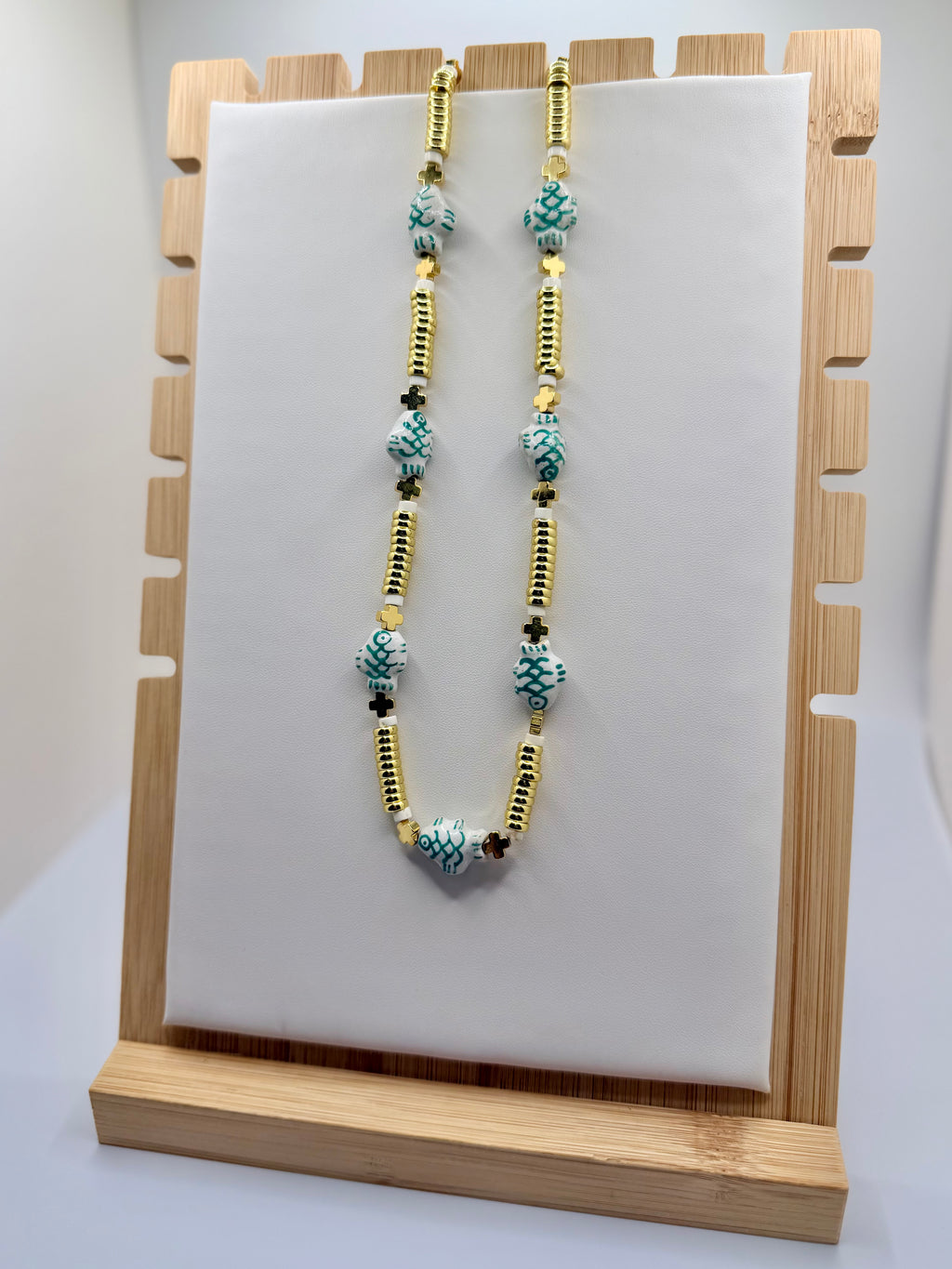 Green Fish Beads