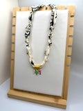 ￼Cream & Black Silk Bandannie