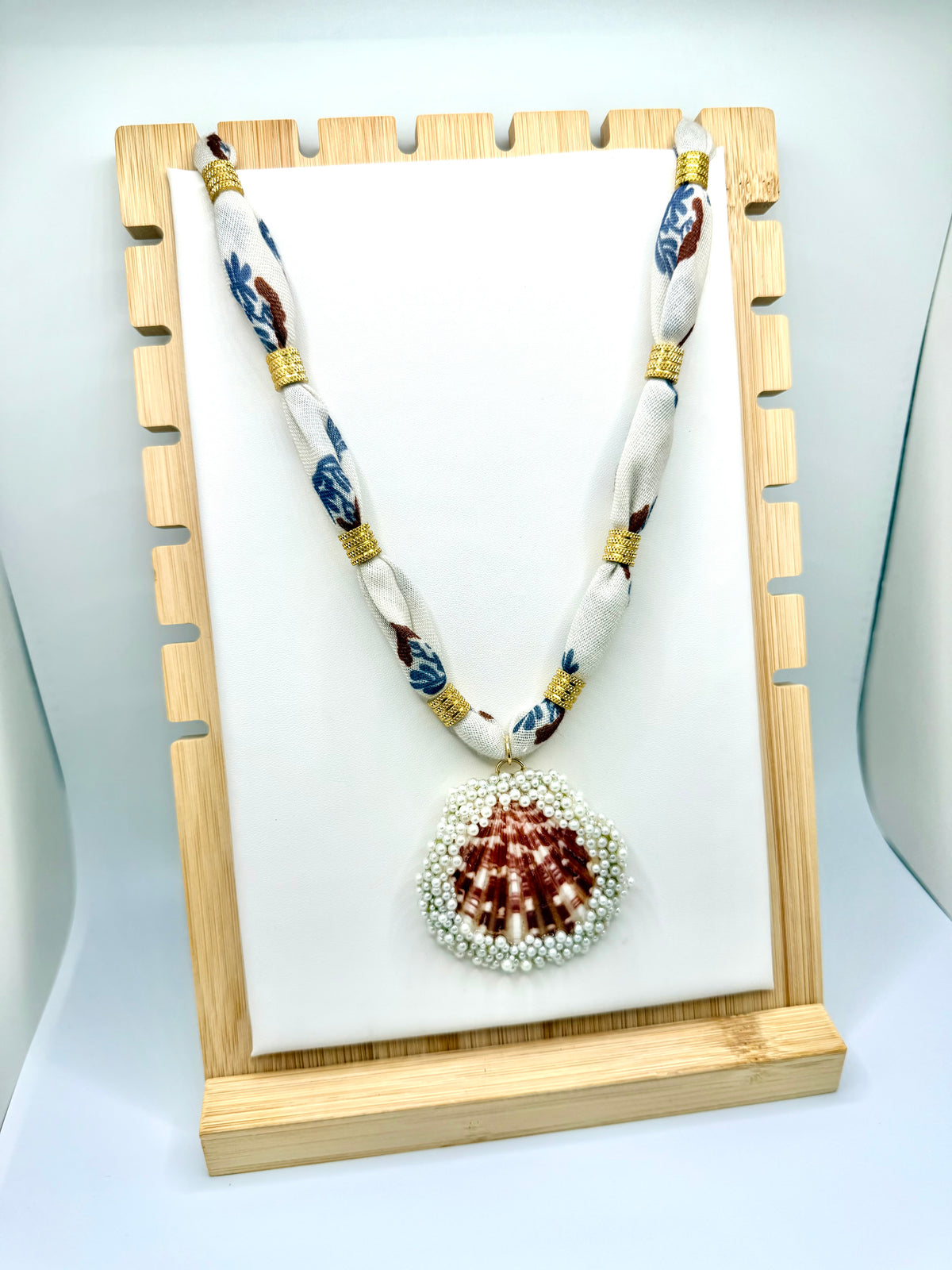 Bordeaux Scallop Statement Necklace | A. Halliday & Co.
