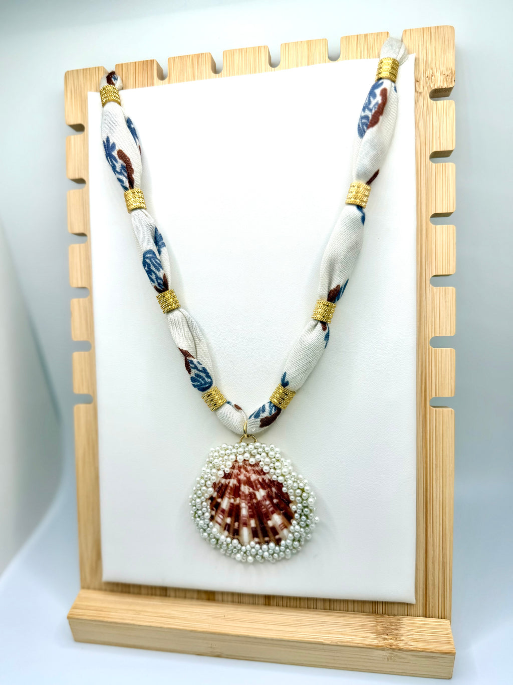 Bordeaux Scallop Statement Necklace | A. Halliday & Co.
