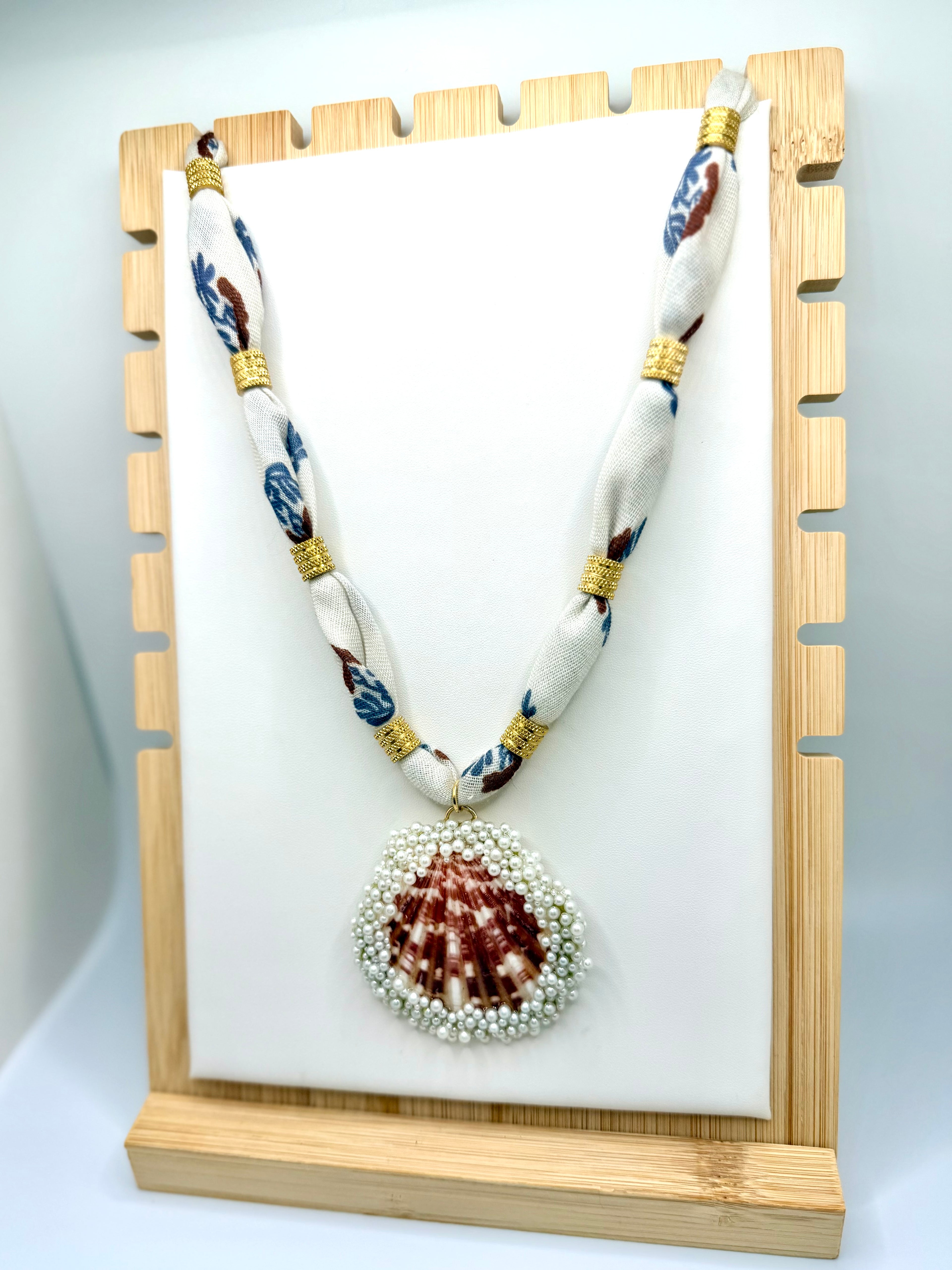 Bordeaux Scallop Statement Necklace | A. Halliday & Co.