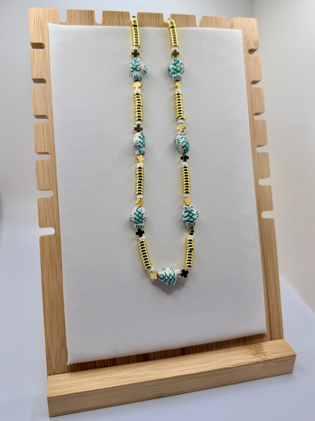 Green Fish Beads