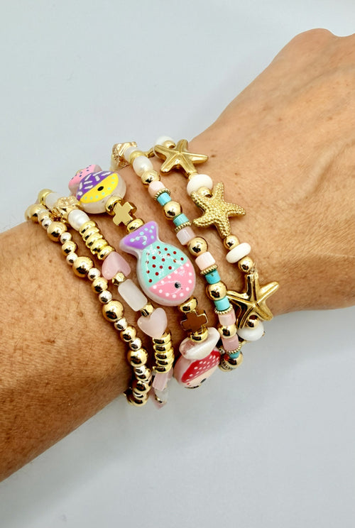 Candy Reef Fish Bracelet | Colorful Beaded Stretch Bracelet