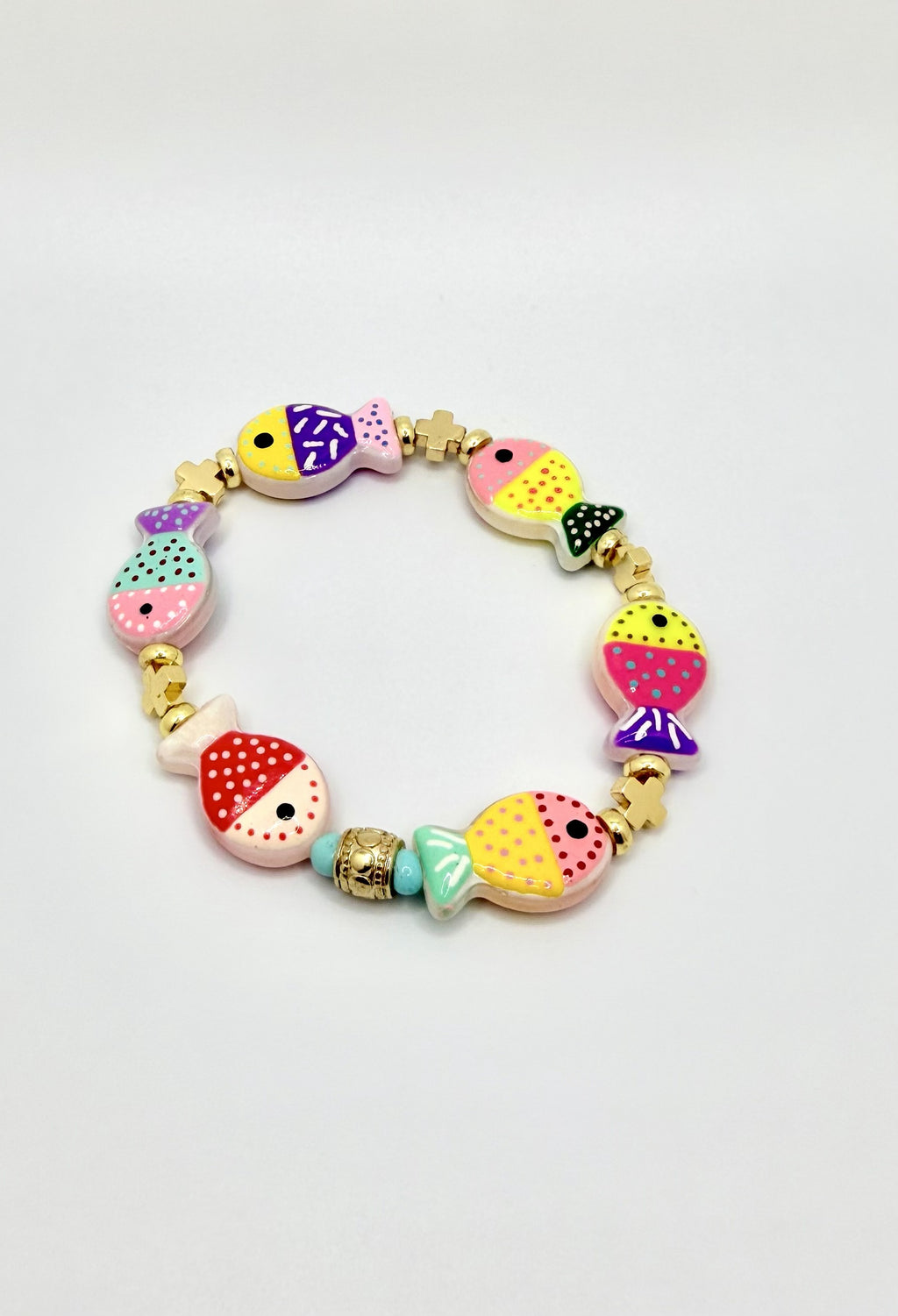 Candy Reef Fish Bracelet | Colorful Beaded Stretch Bracelet