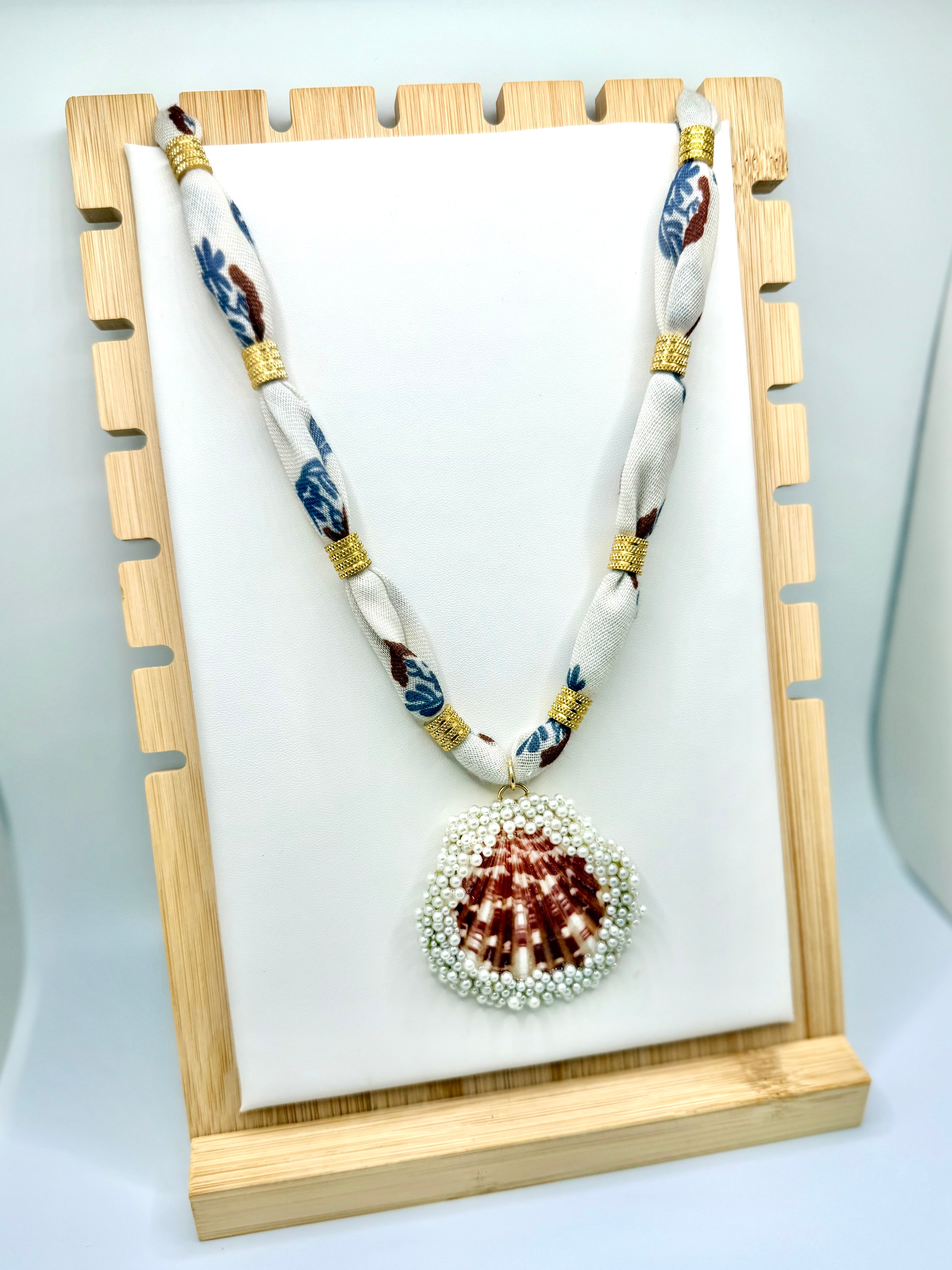 Bordeaux Scallop Statement Necklace | A. Halliday & Co.