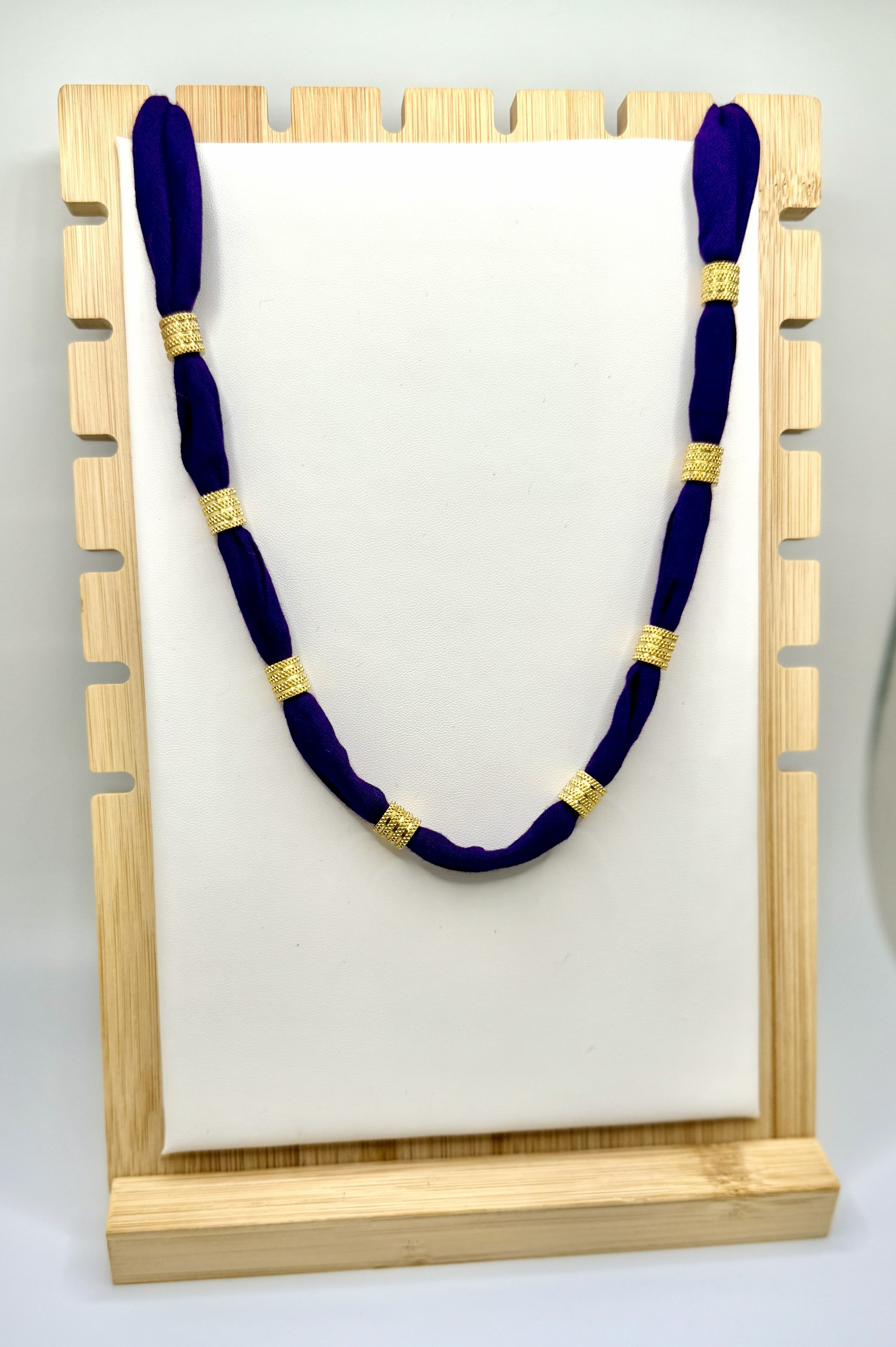 Death Valley Purple Fabric Necklace | Clemson Game Day