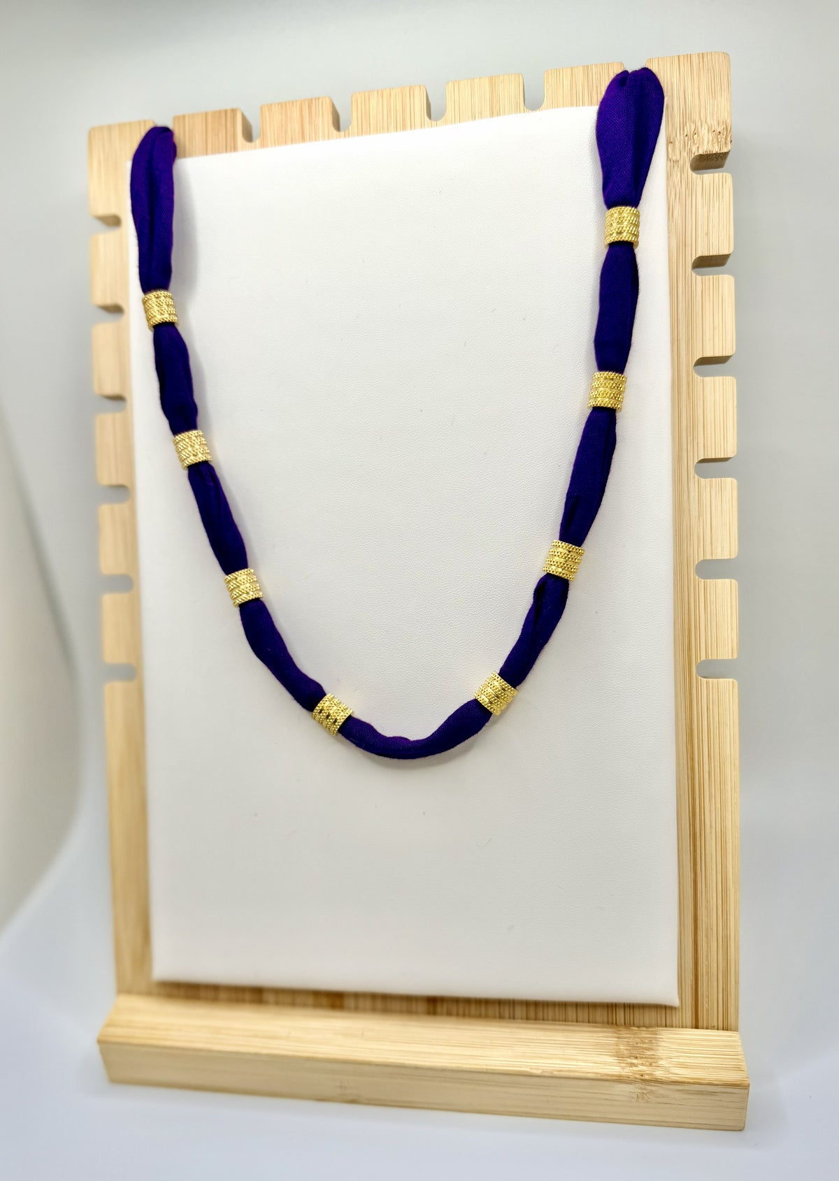 Death Valley Purple Fabric Necklace | Clemson Game Day