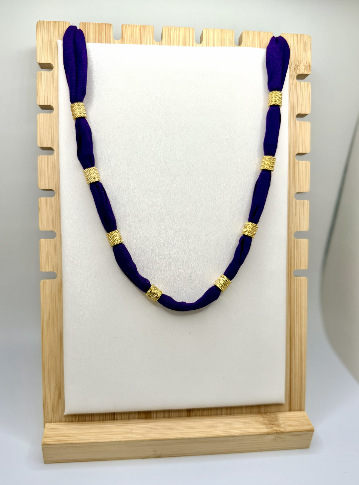 Death Valley Purple Fabric Necklace | Clemson Game Day