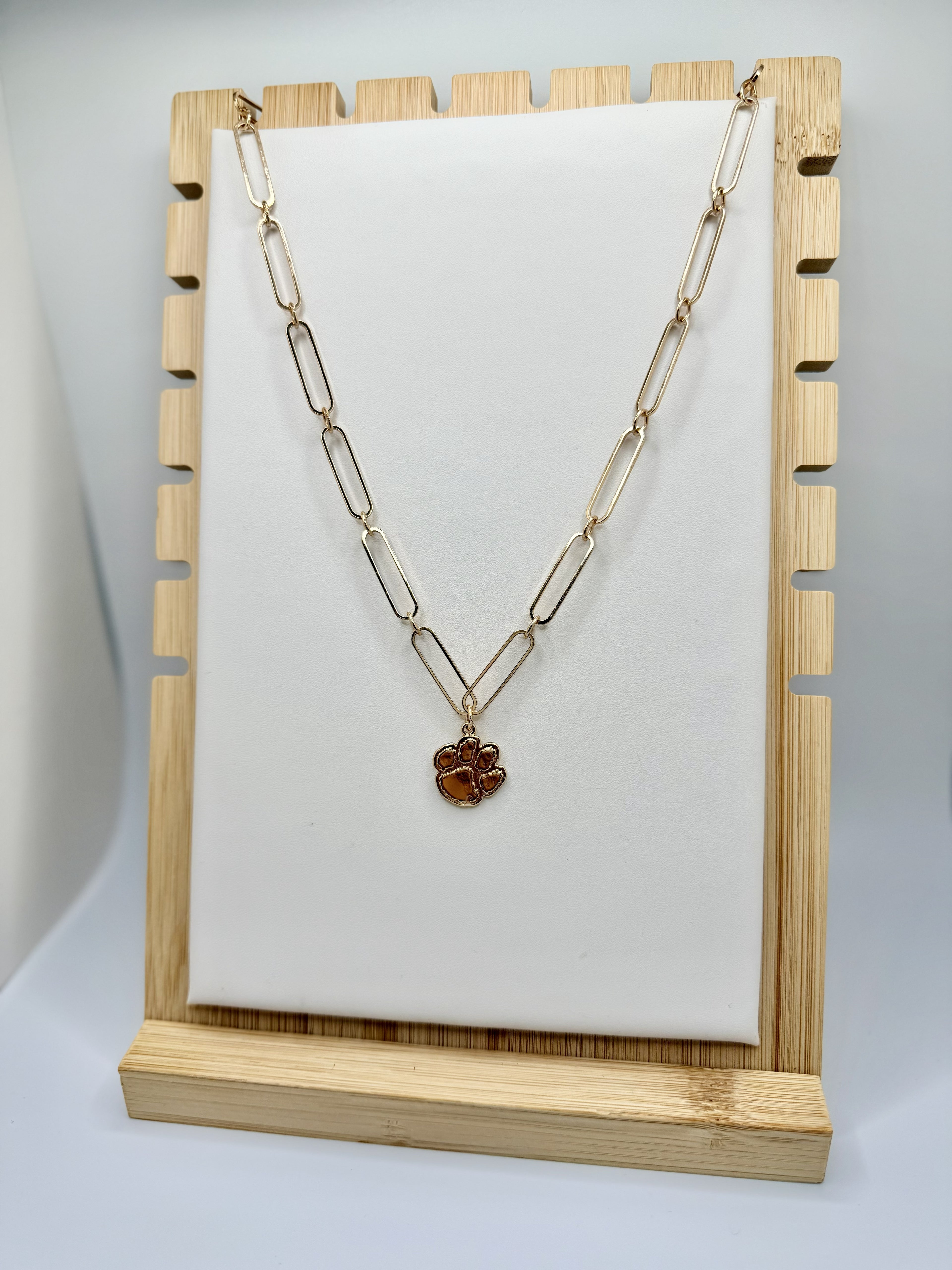 Death Valley Paw Chain Necklace | Clemson Jewelry