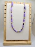 Tiger Lily Lavender Fabric Necklace | Game Day Jewelry