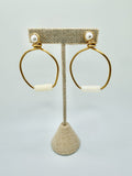 Estate Pearl Hoops