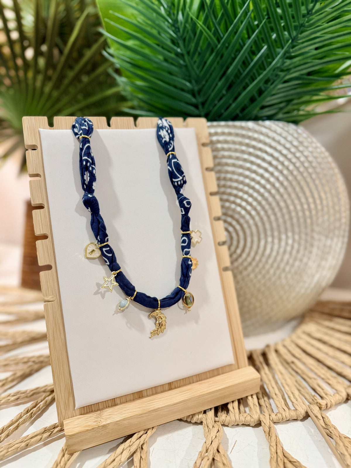 Midnight Moon Charm Necklace