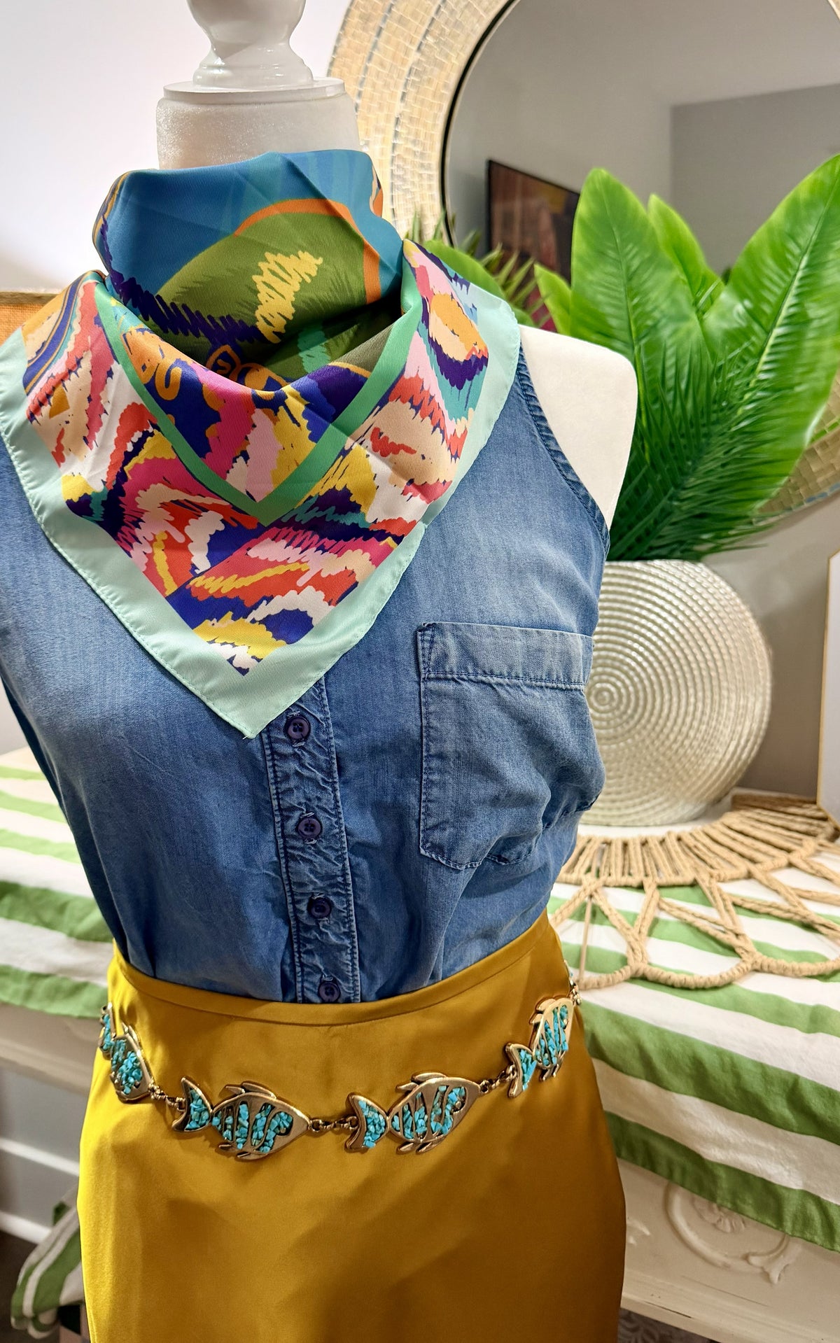 The Turquoise Tide Statement Belt