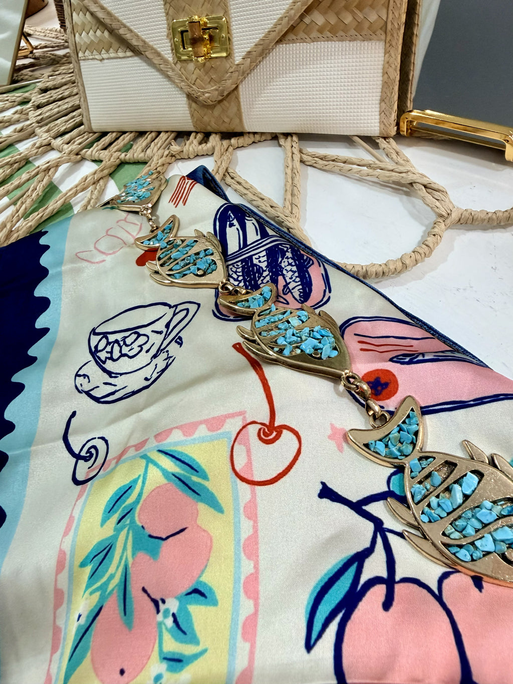 The Turquoise Tide Statement Belt