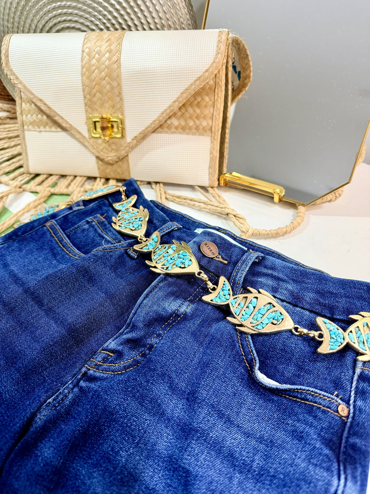 The Turquoise Tide Statement Belt