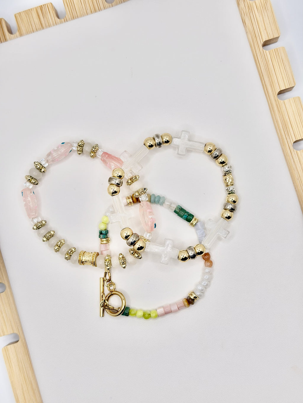 Blushing Grace Bracelet Stack