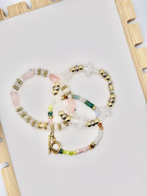 Blushing Grace Bracelet Stack