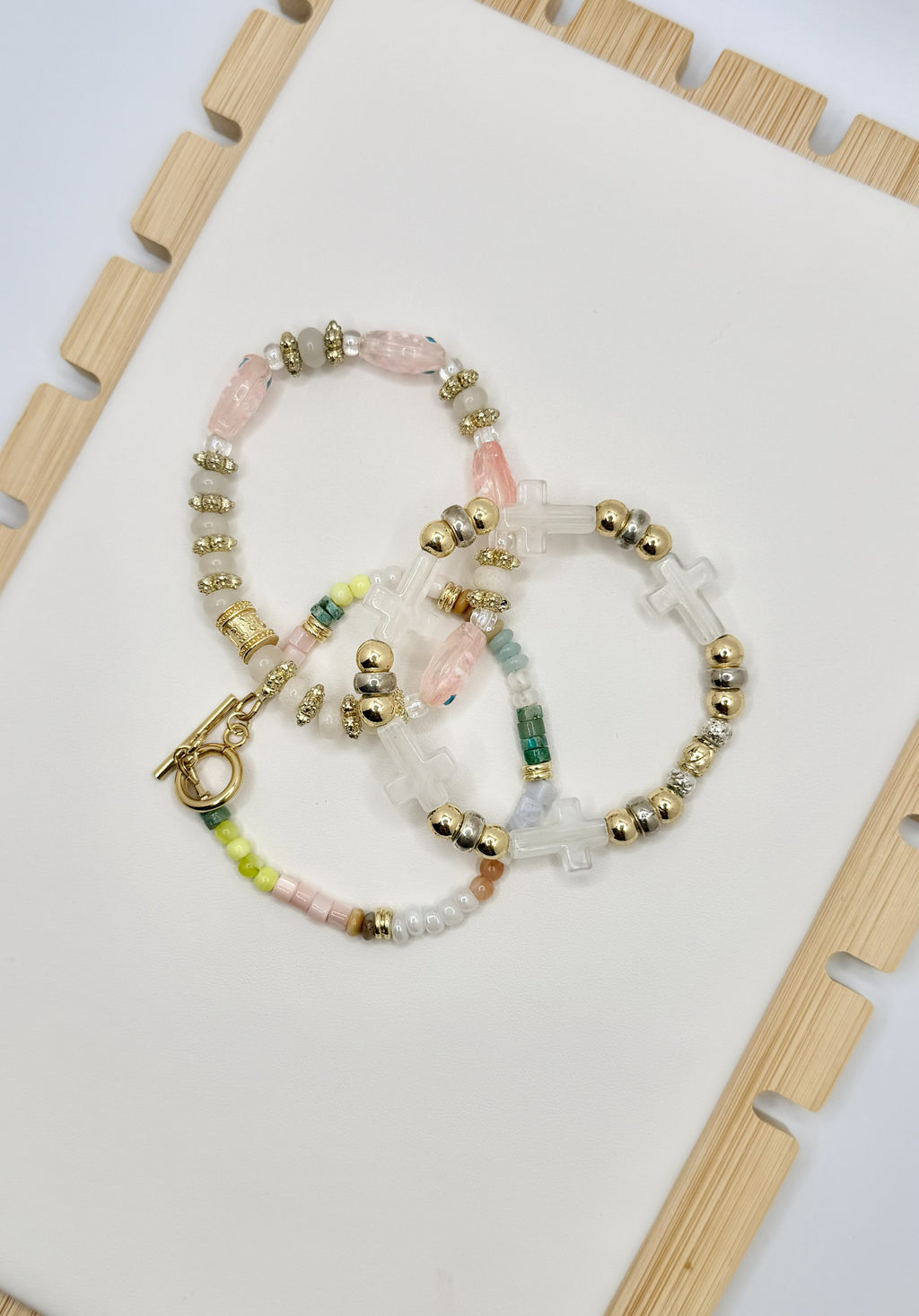 Blushing Grace Bracelet Stack
