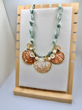 Green Silk Seashell Bandannie