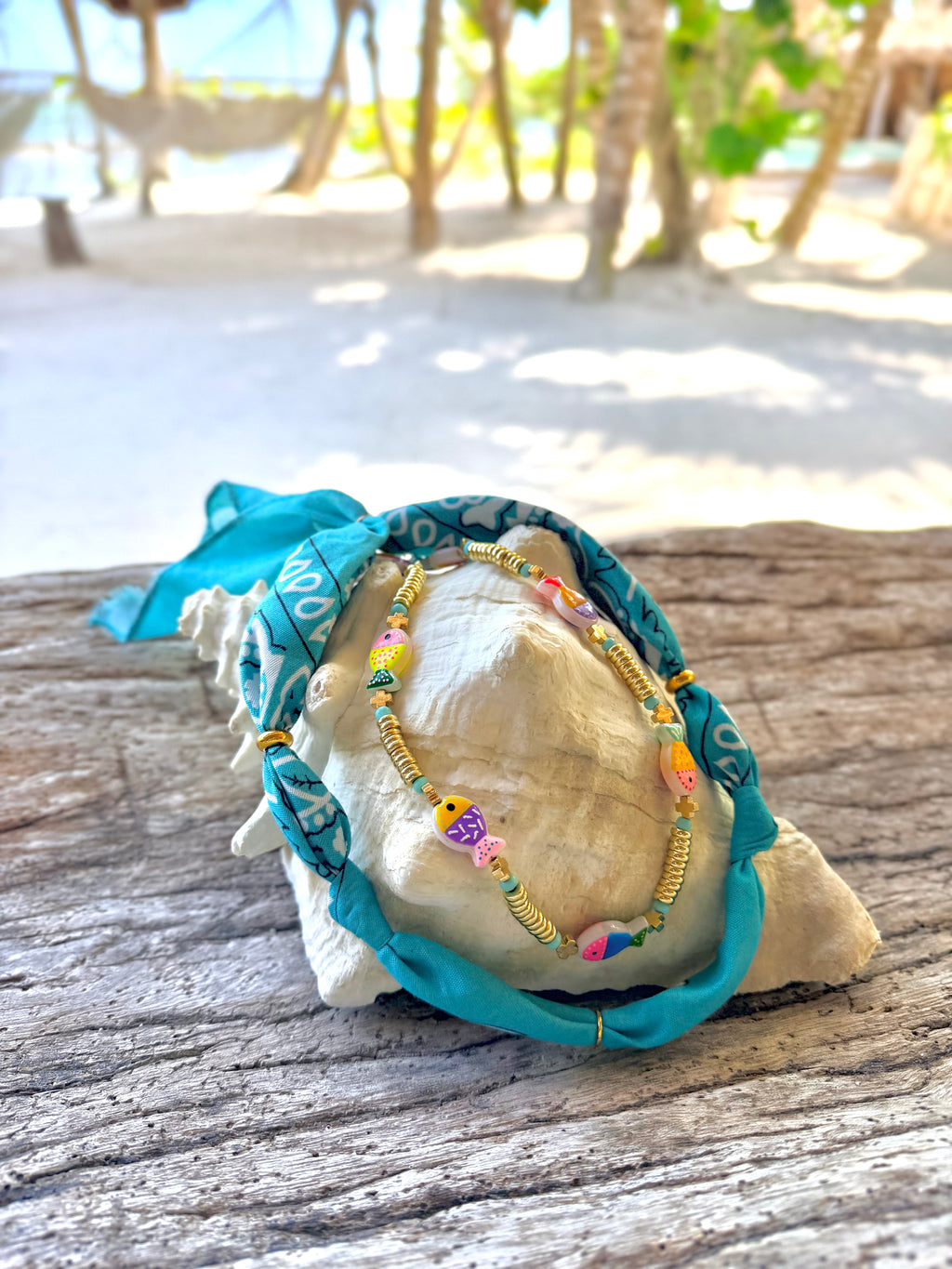 Colorful Fish Beaded Necklace
