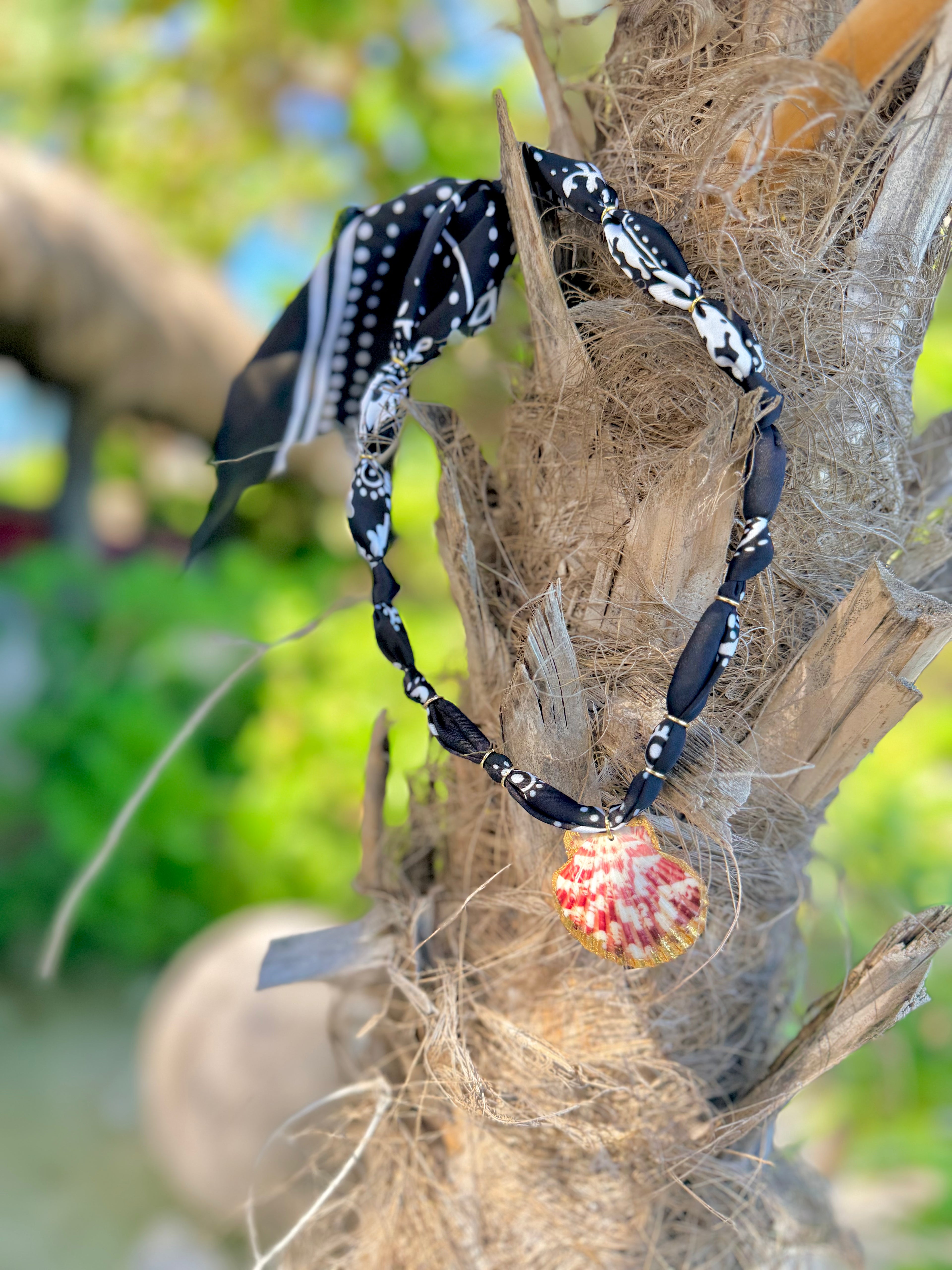 Silk Bandannie Shell Necklace