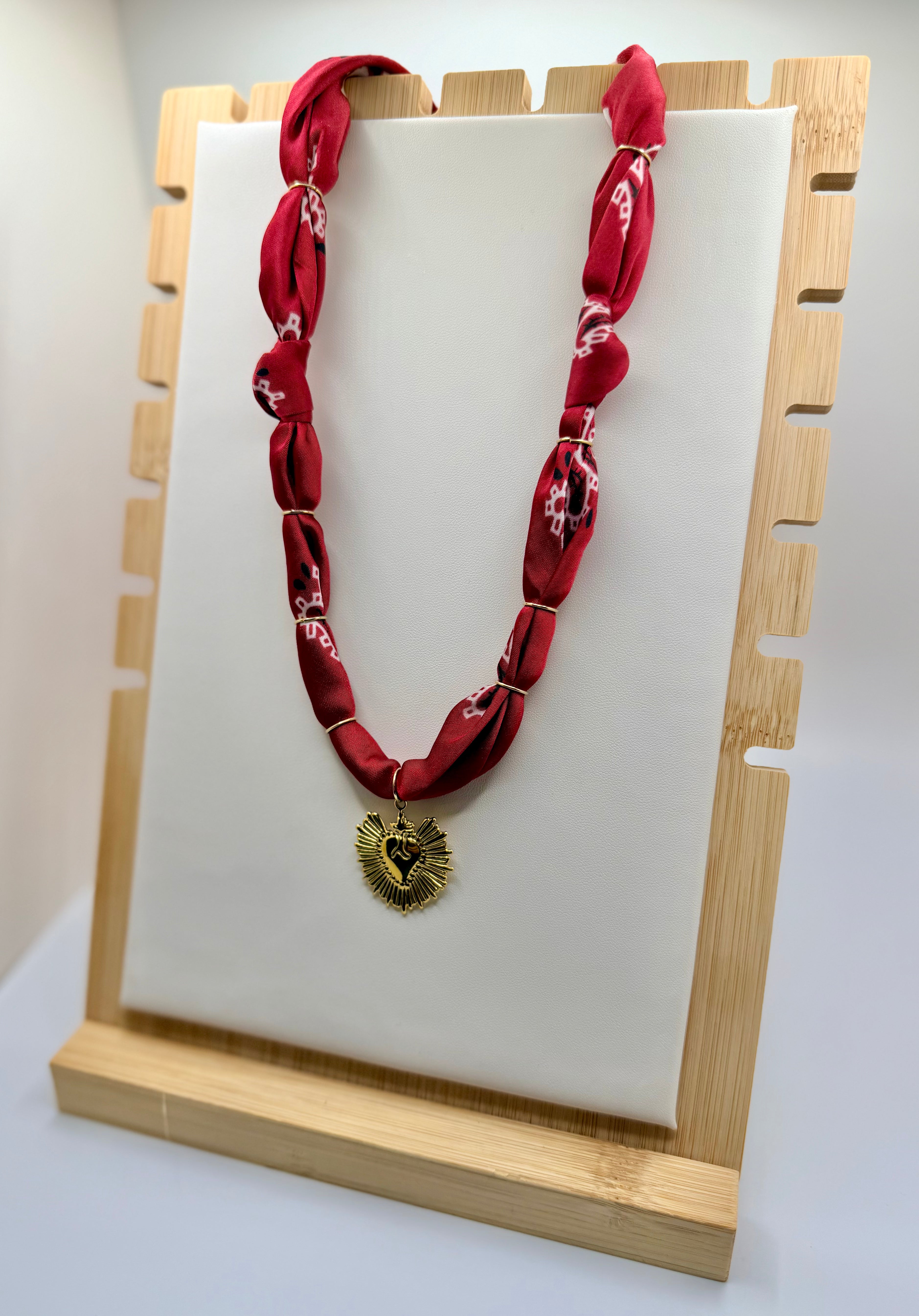 Wine Red Silk Bandannie