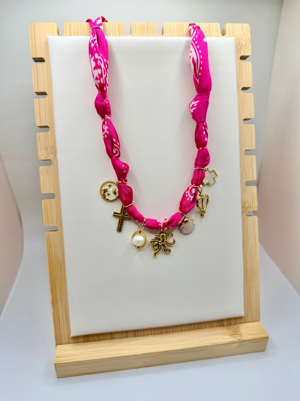 Hot Pink Silk Bandannie