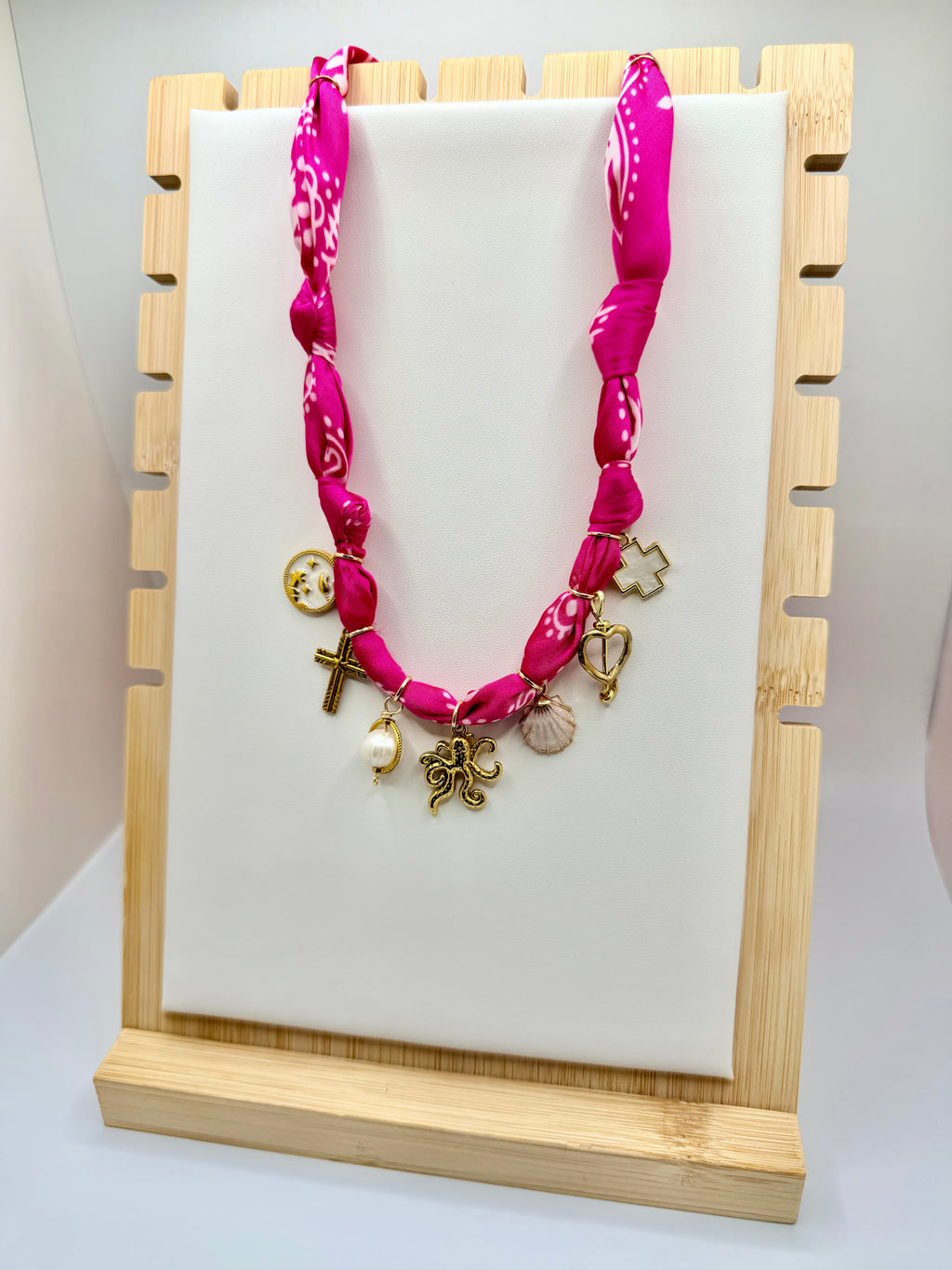 Hot Pink Silk Bandannie