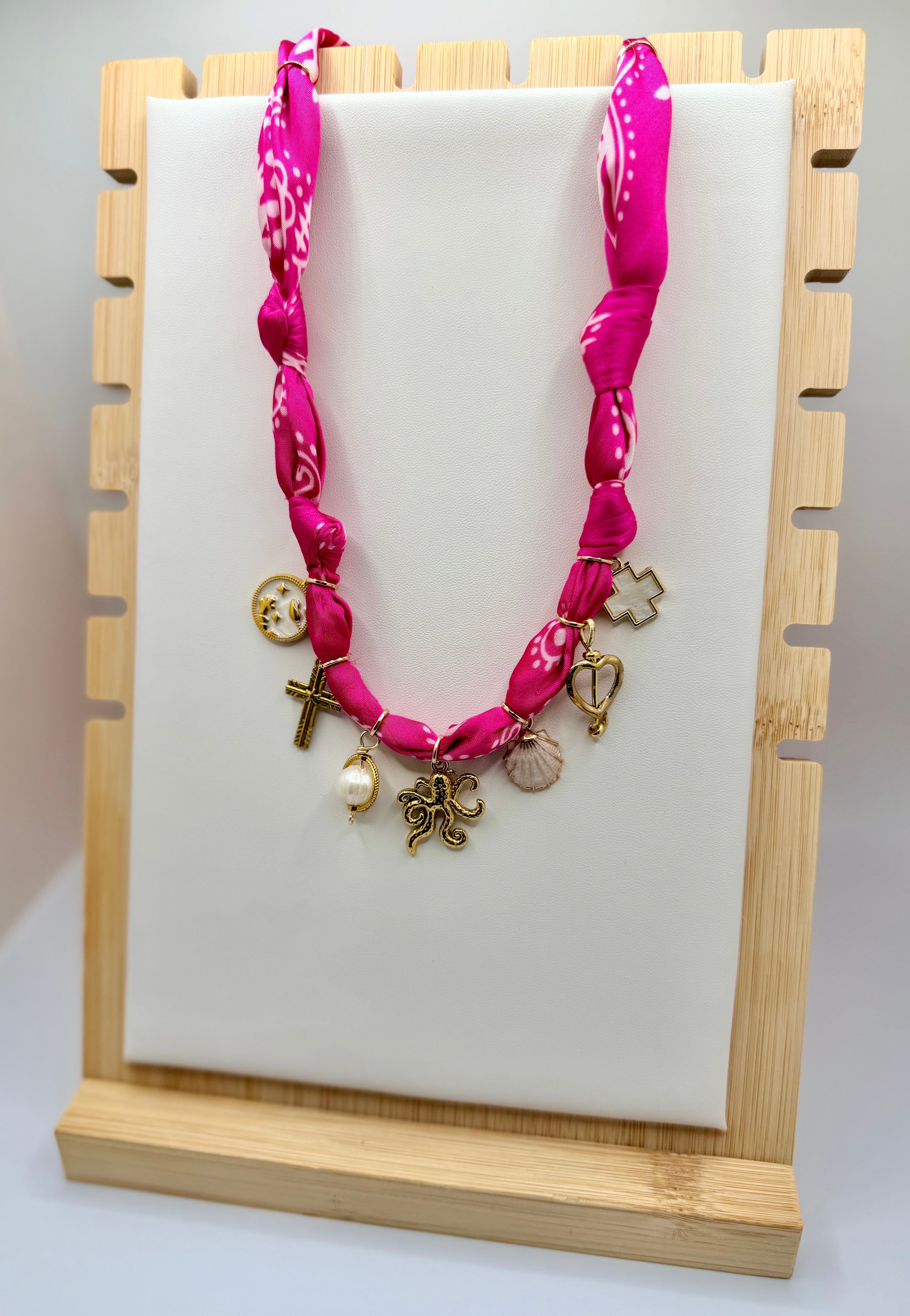 Hot Pink Silk Bandannie