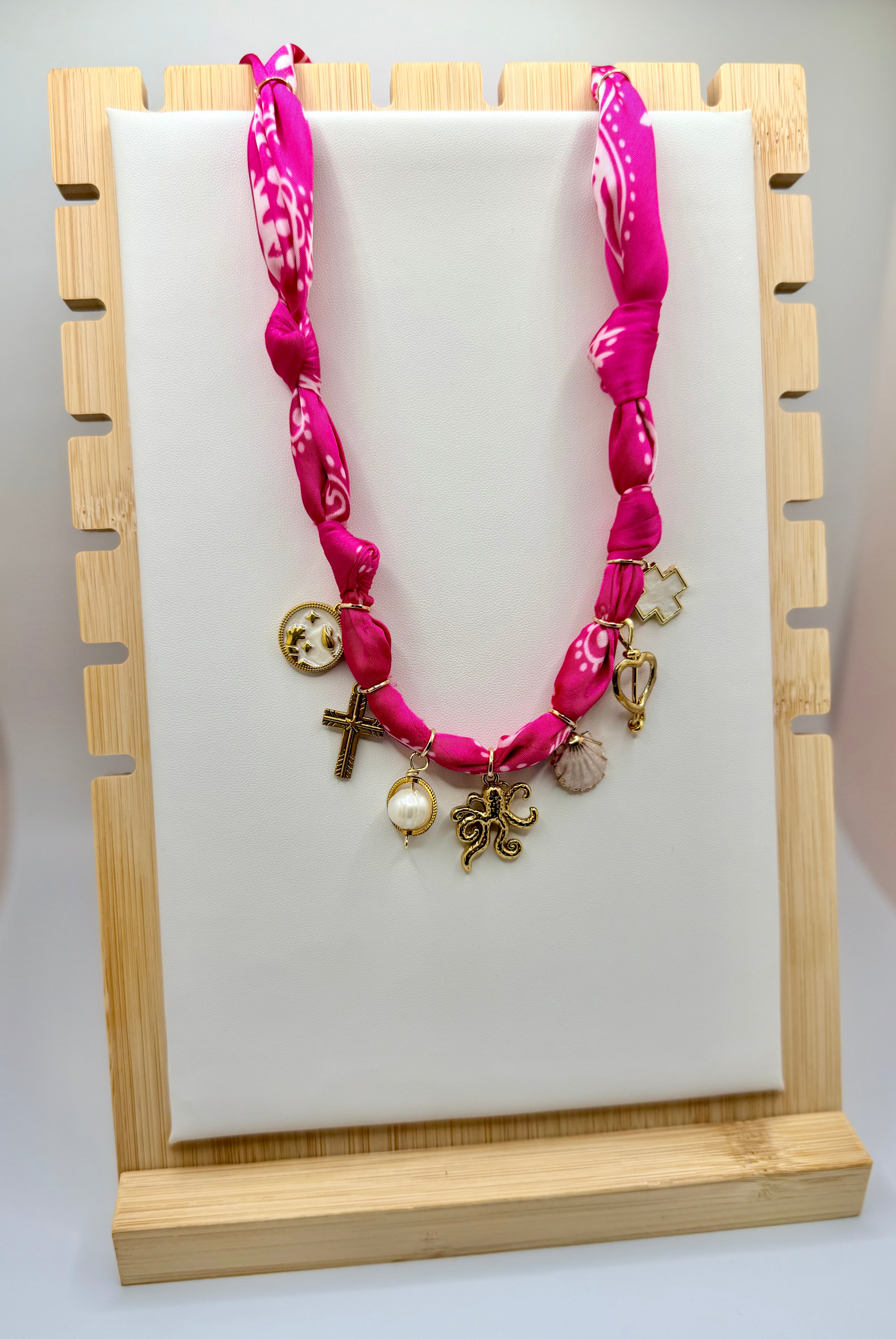 Hot Pink Silk Bandannie