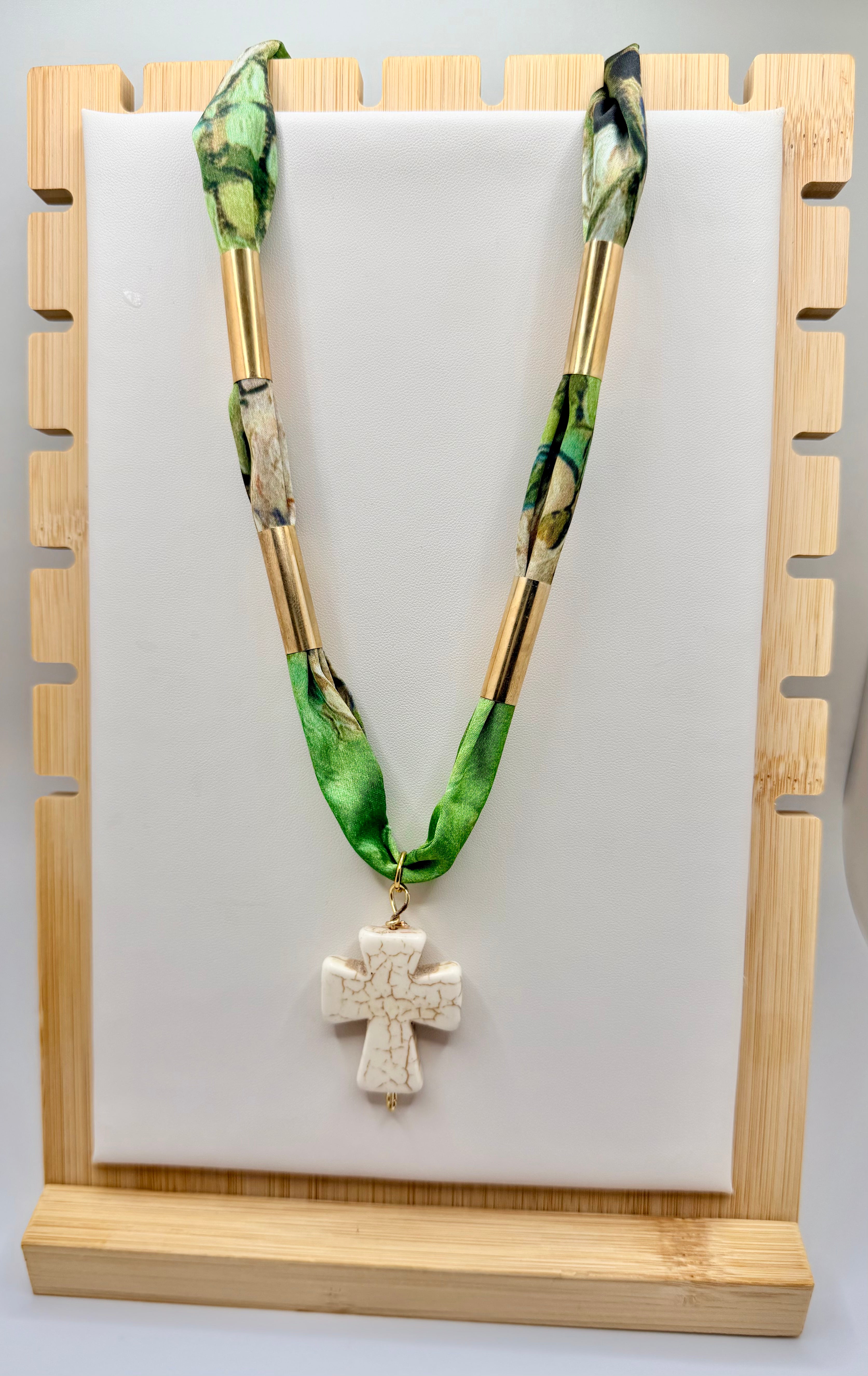 Bright Green Wrap Necklace