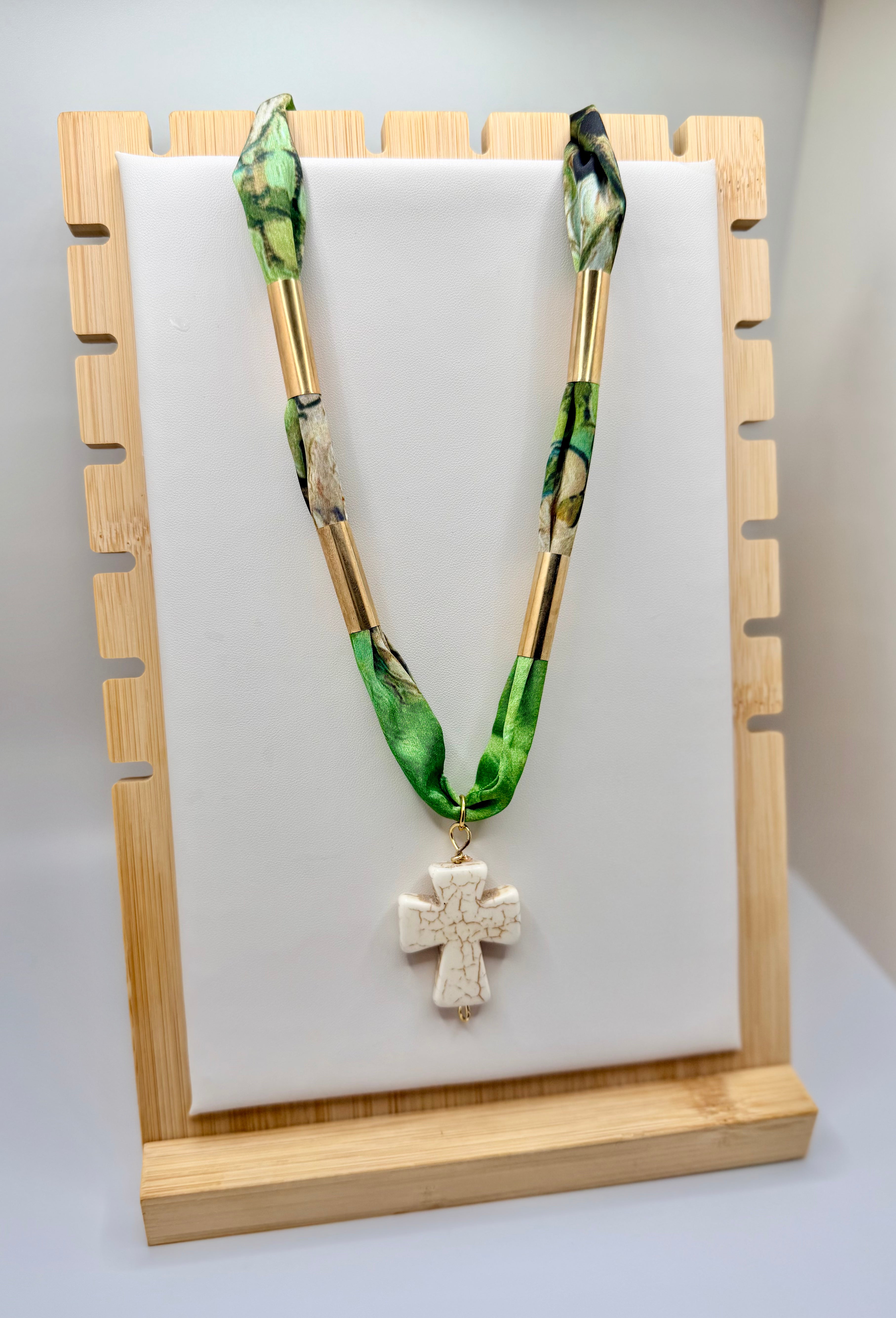 Bright Green Wrap Necklace