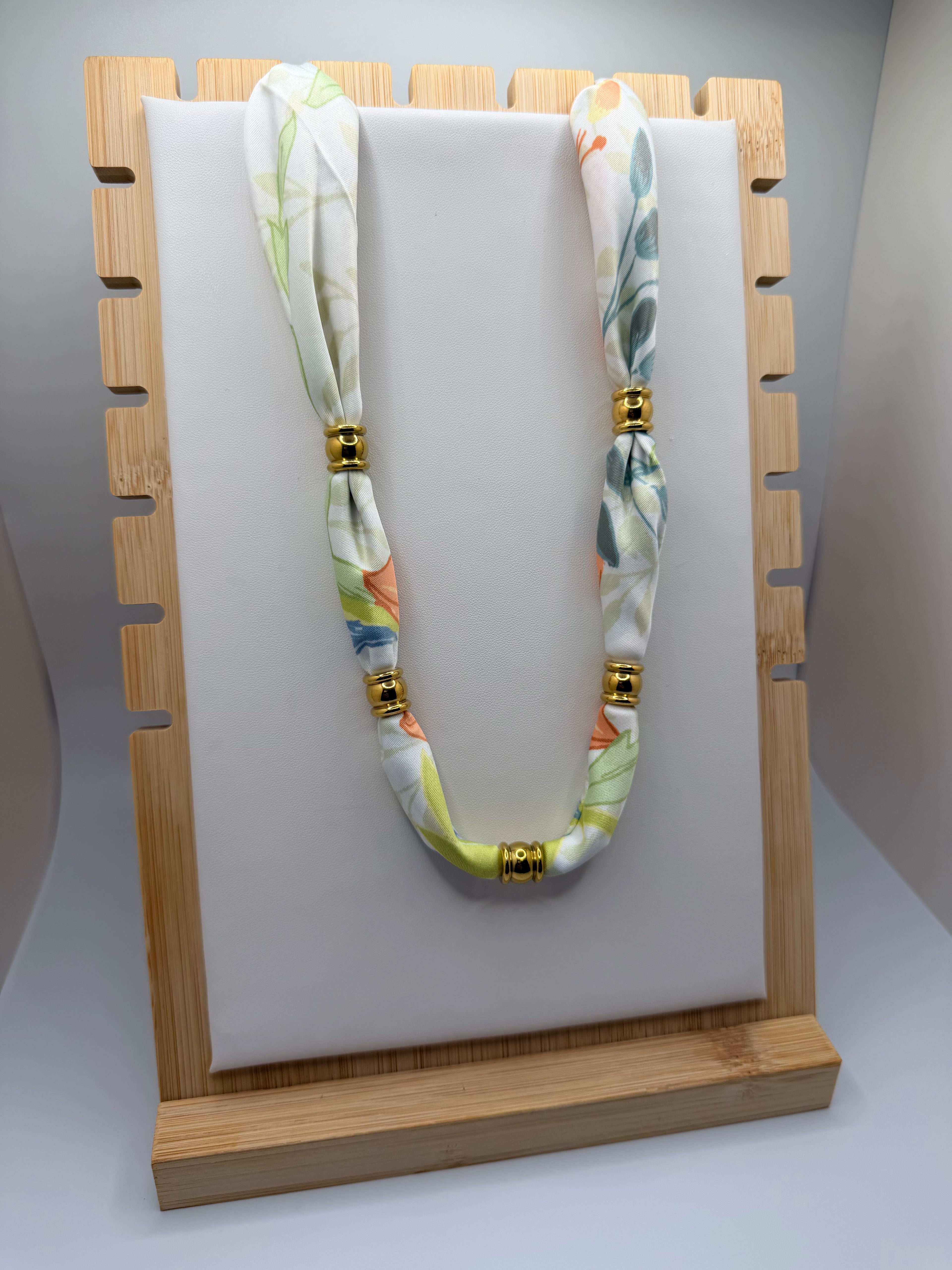 Peony Silk Bandannie Necklace