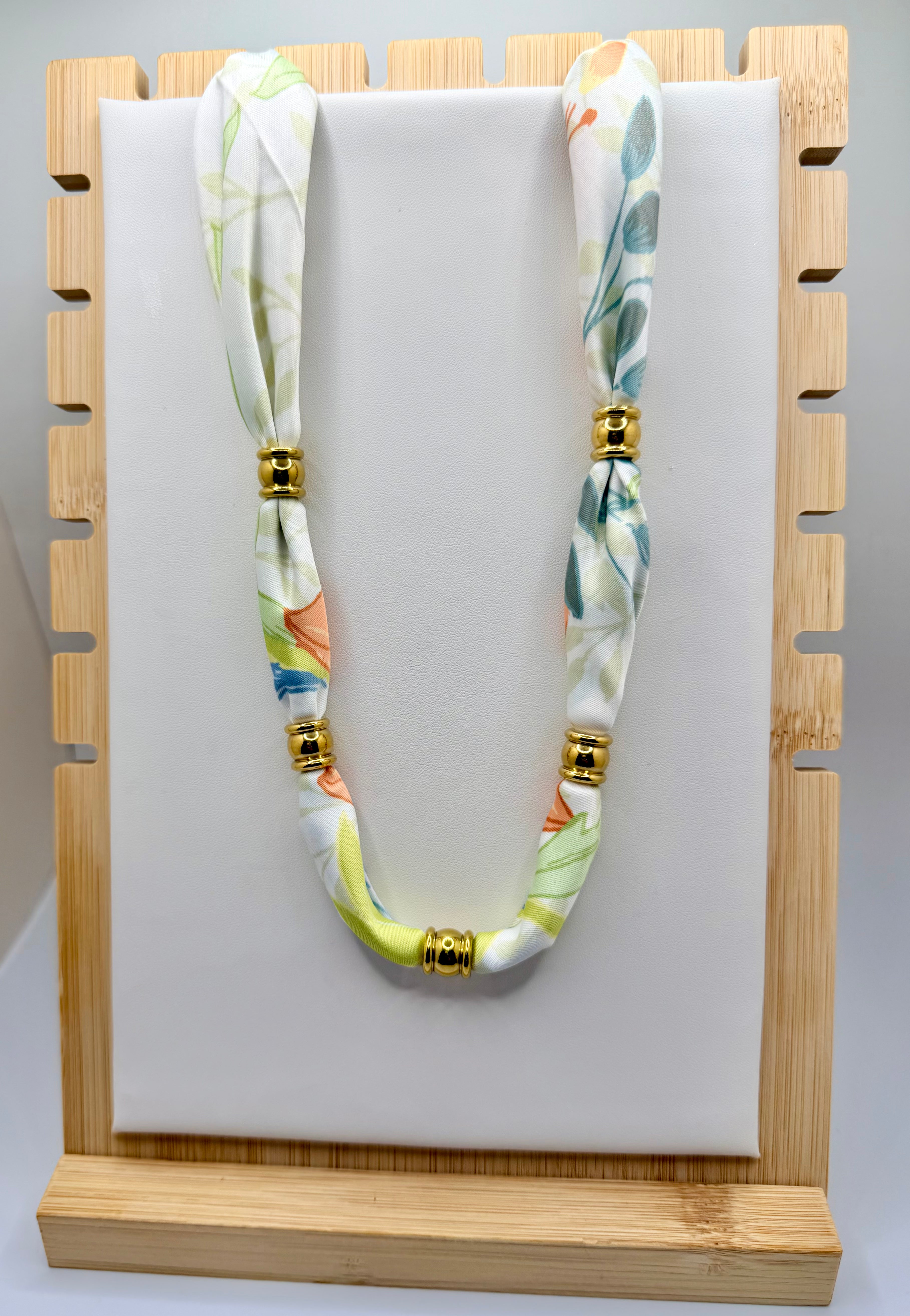 Peony Silk Bandannie Necklace