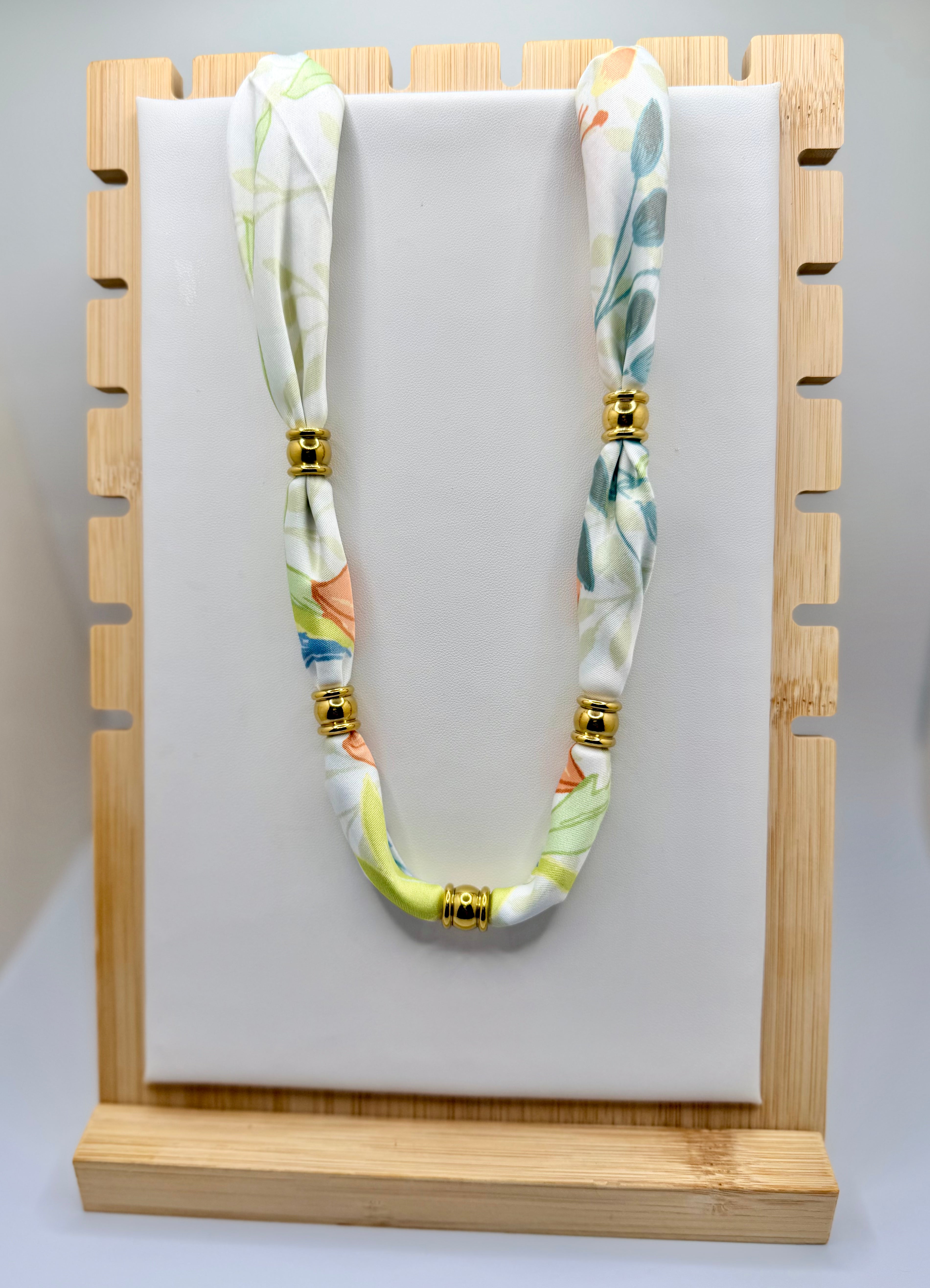 Peony Silk Bandannie Necklace