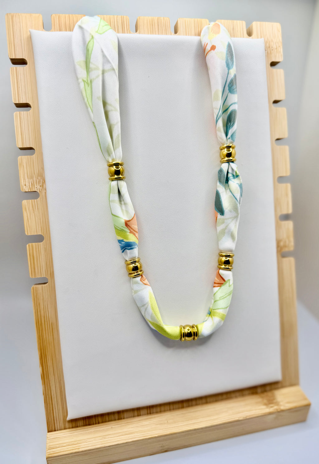 Peony Silk Bandannie Necklace