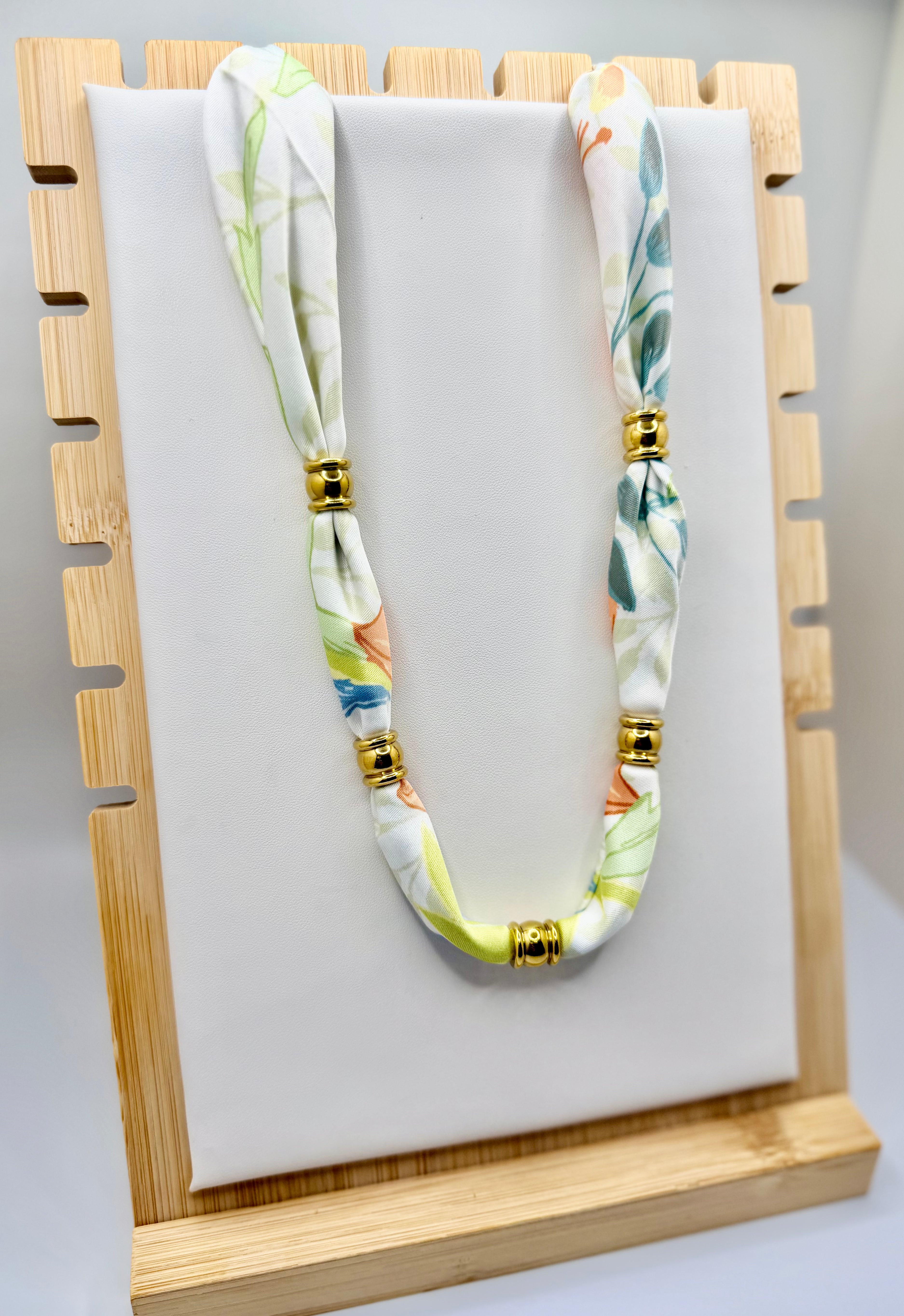 Peony Silk Bandannie Necklace