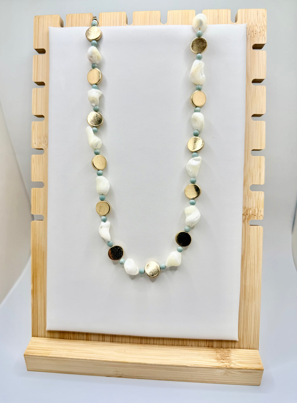 Abstract Beaded Shell Necklace
