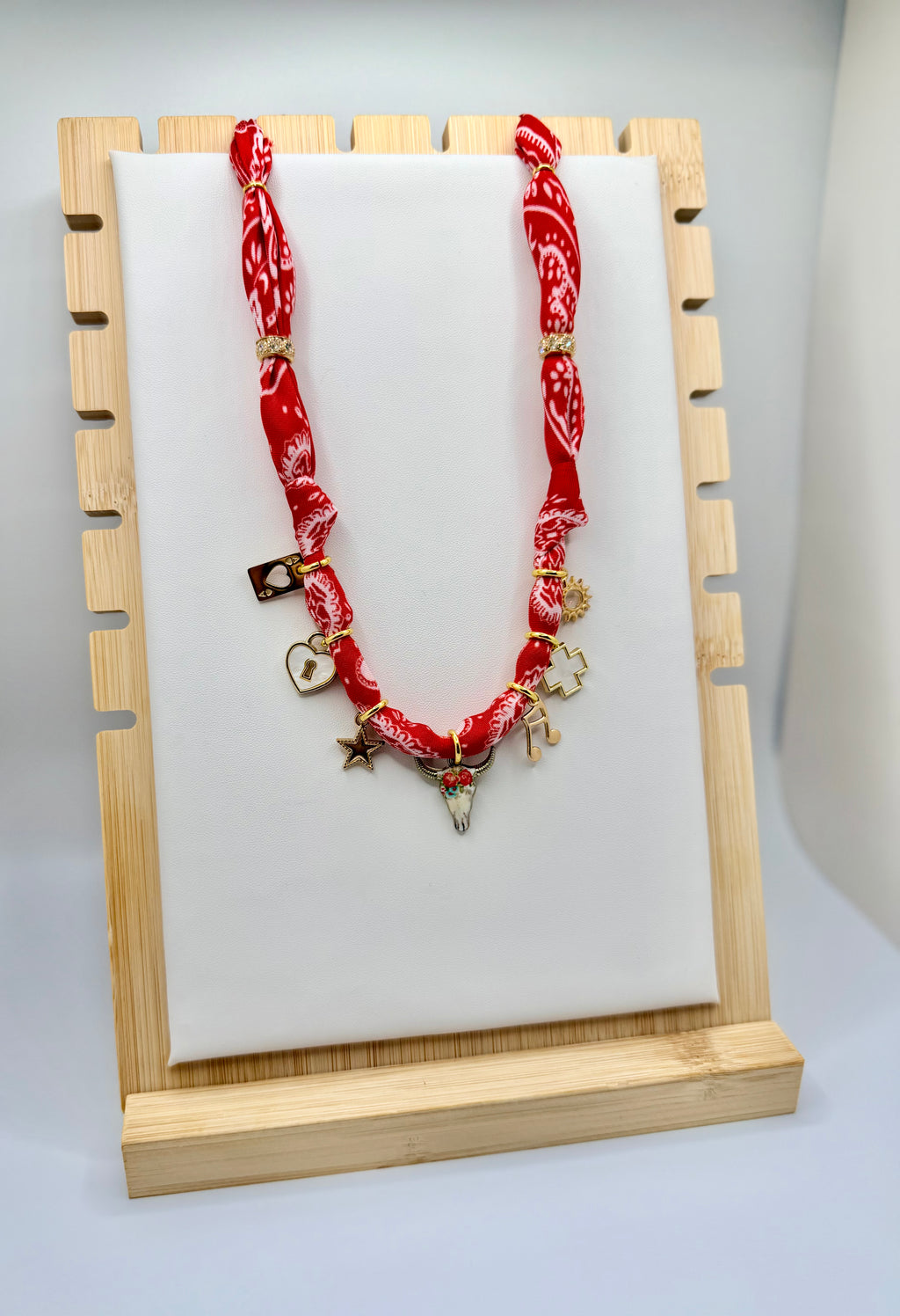 Red Silk Bandannie Necklace