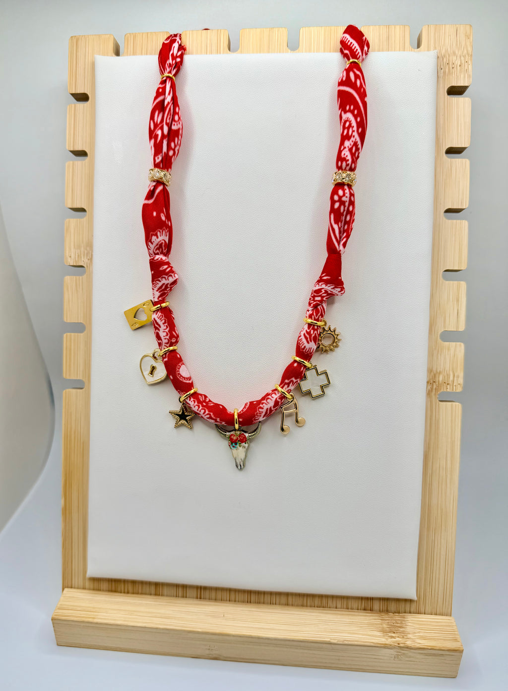 Red Silk Bandannie Necklace