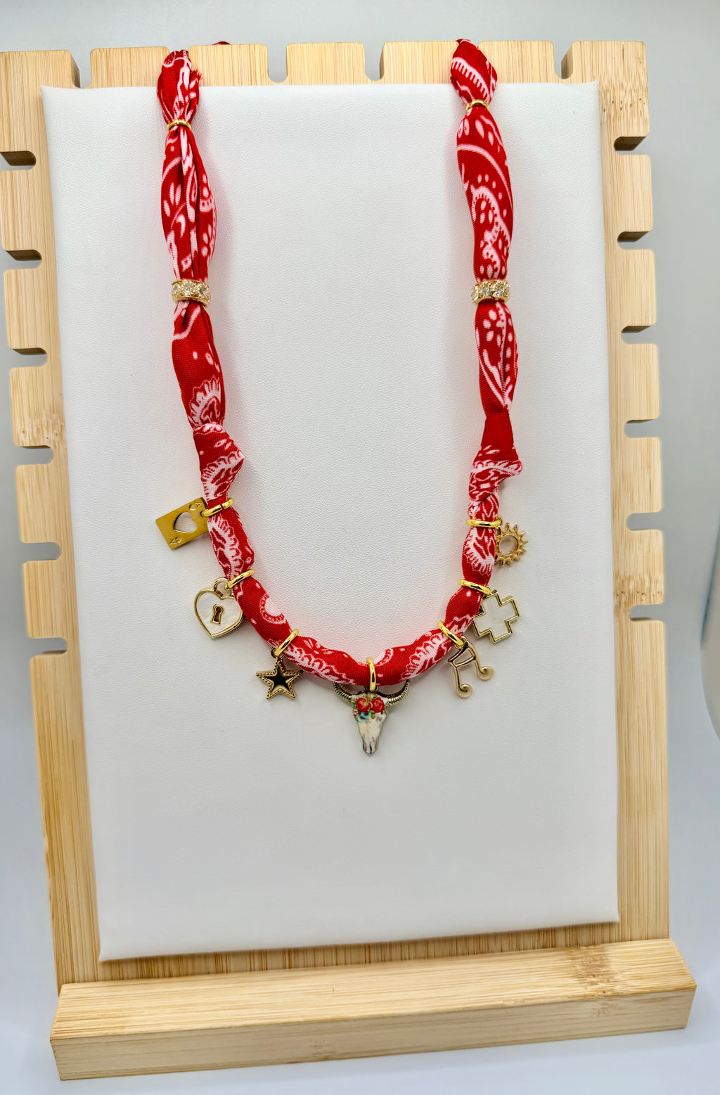 Red Silk Bandannie Necklace