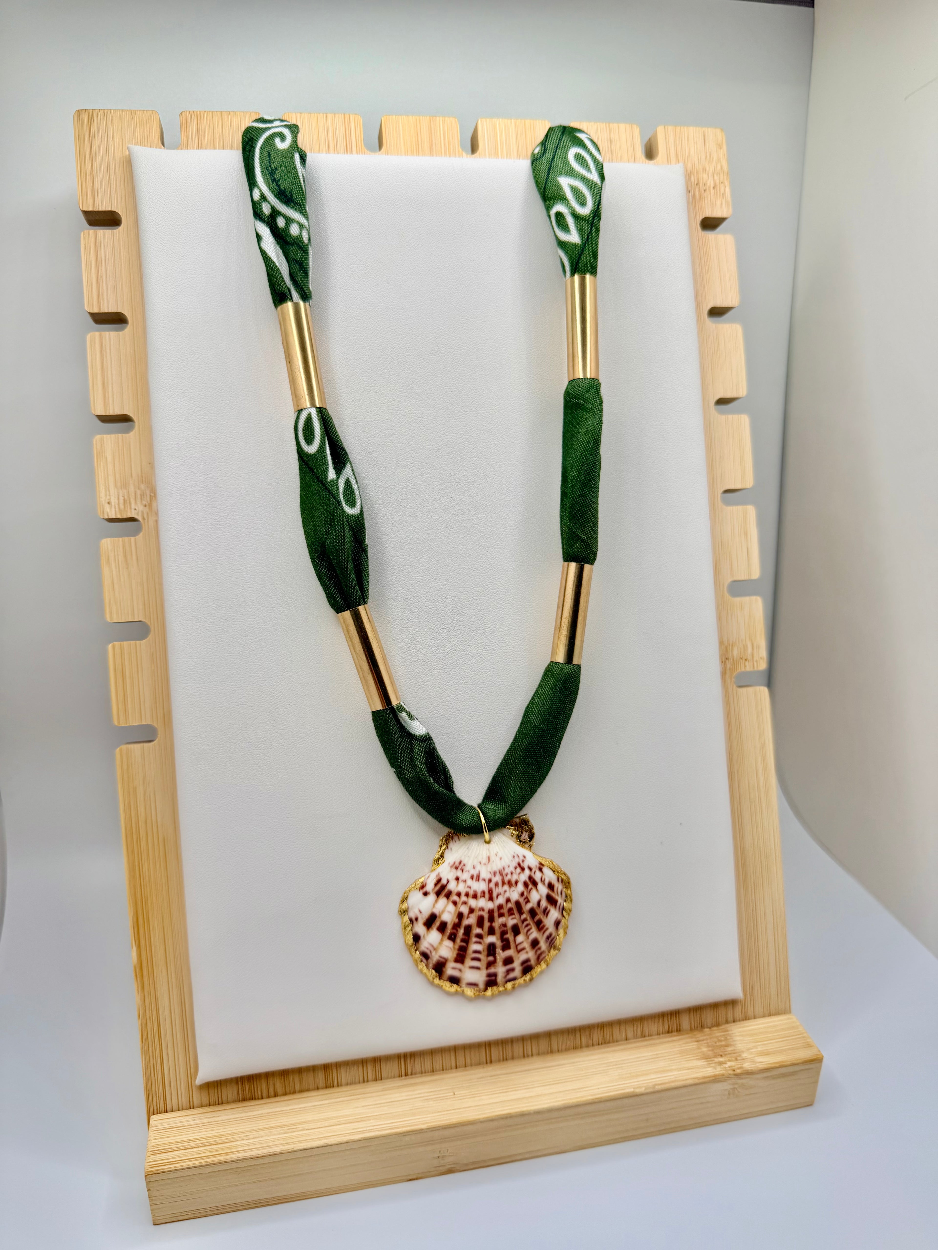 Classic Olive Bandannie Wrap Necklace