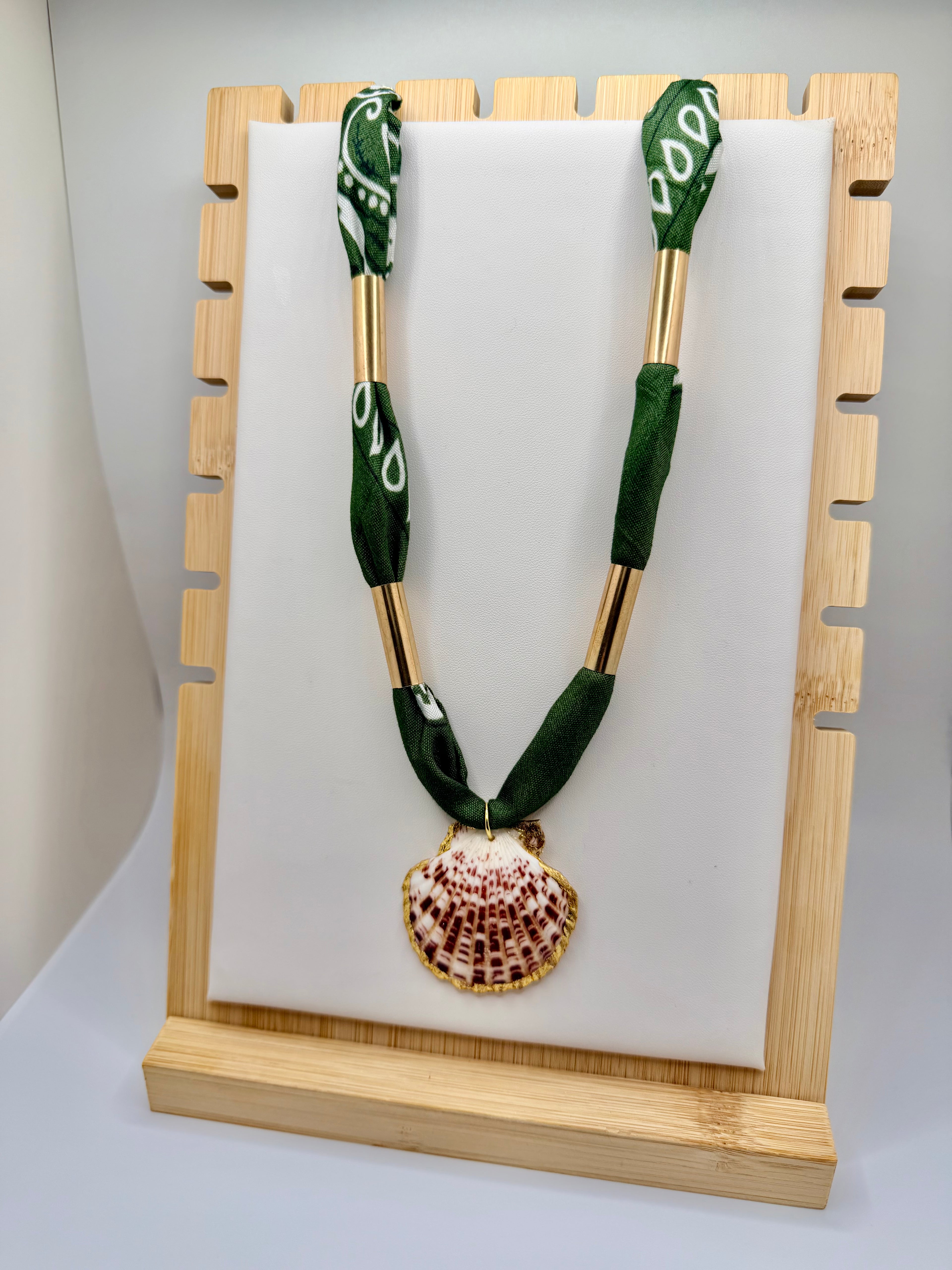 Classic Olive Bandannie Wrap Necklace