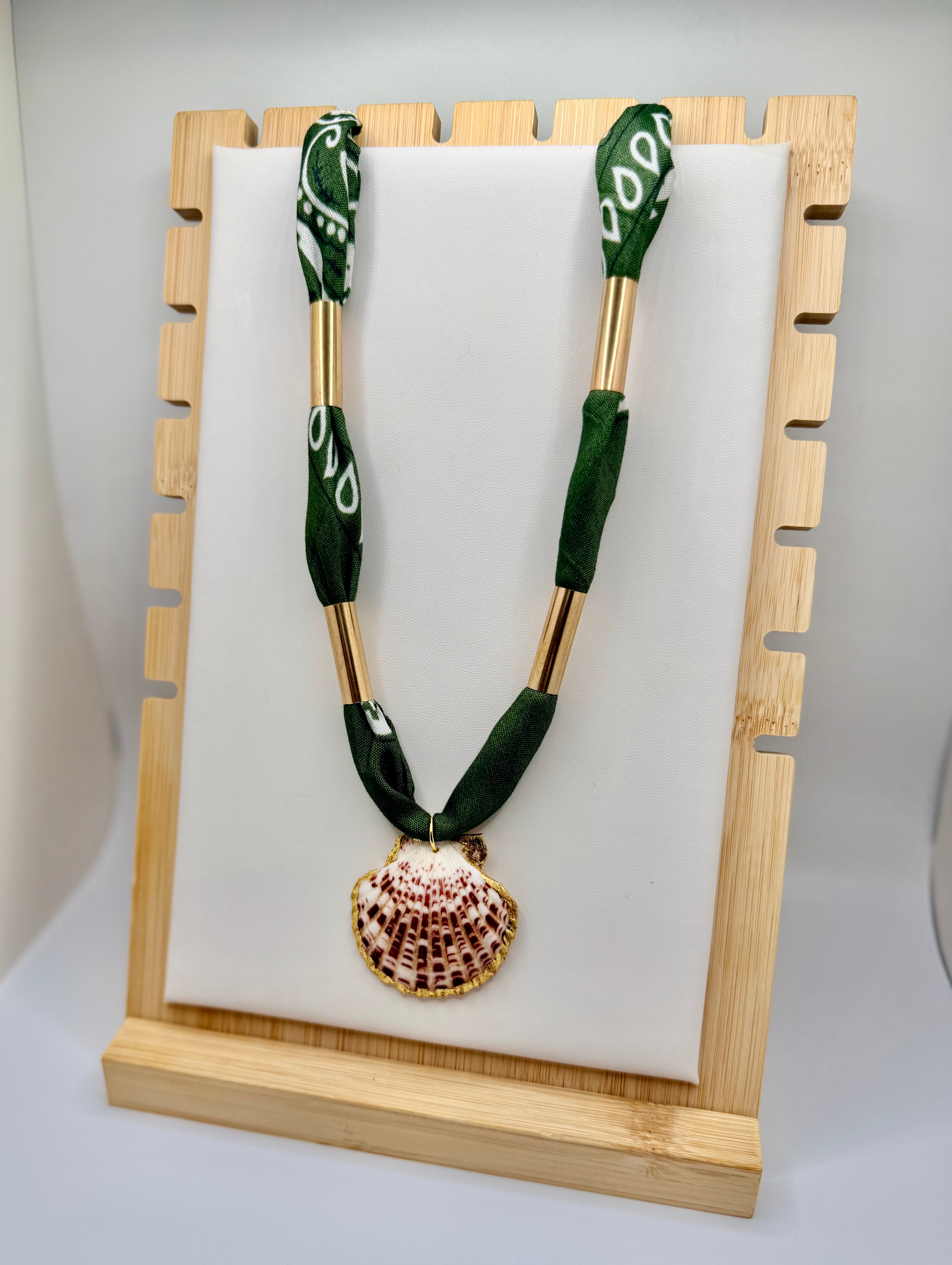 Classic Olive Bandannie Wrap Necklace