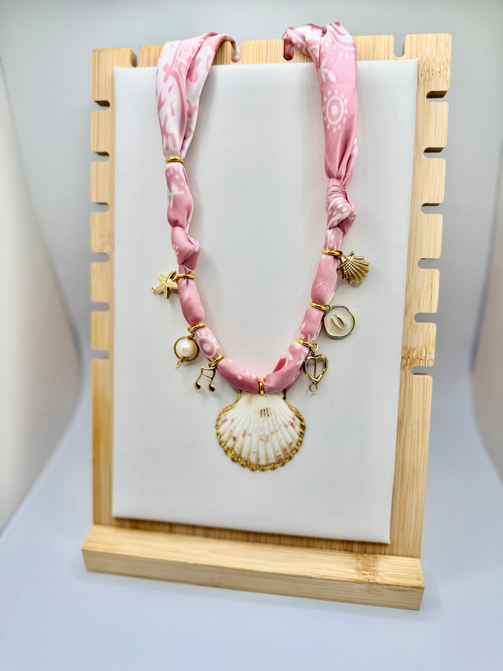 Pink Silk Bandannie Necklace