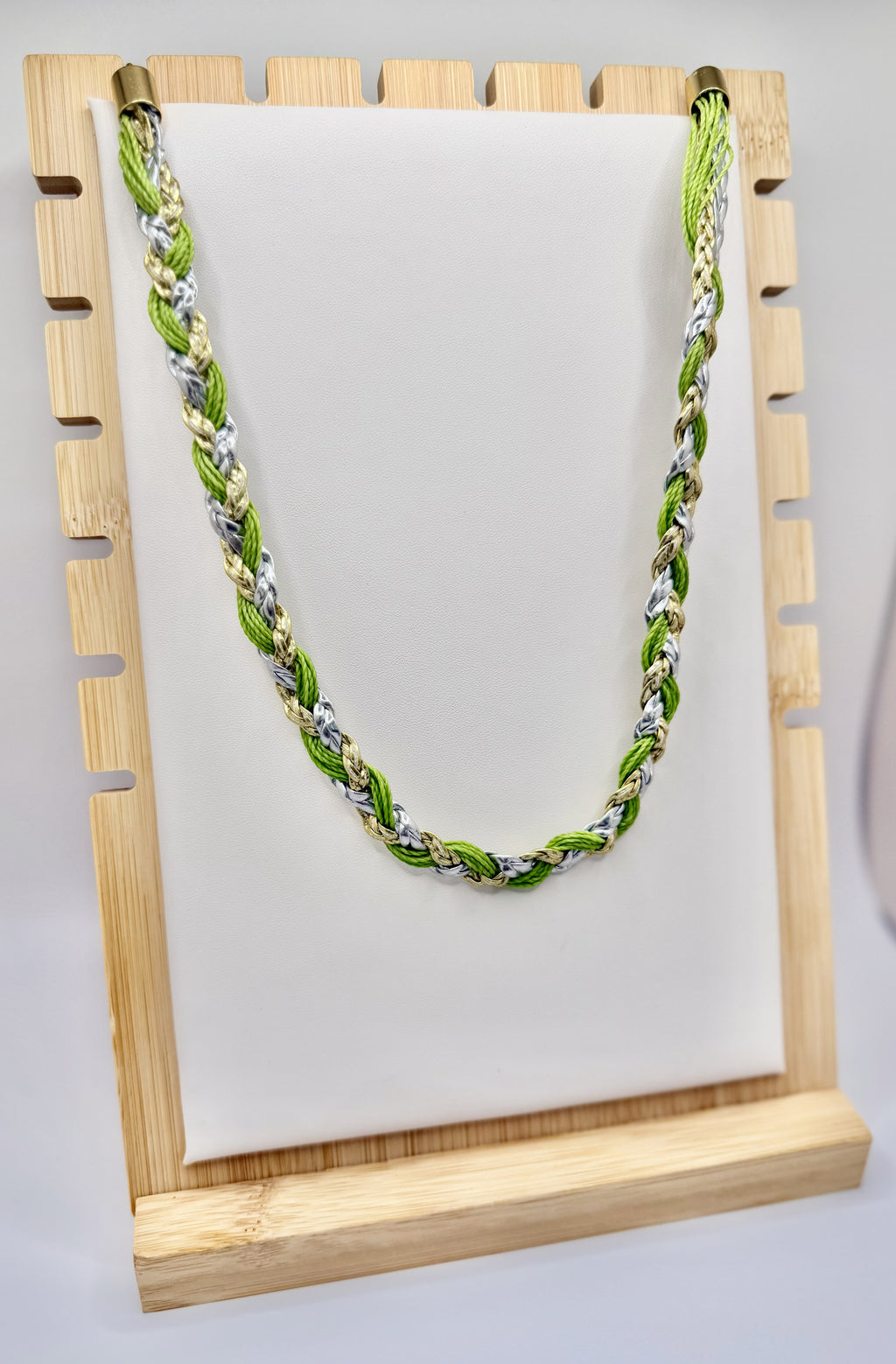 Rally Green Braided Tennis Necklace | A. Halliday & Co.