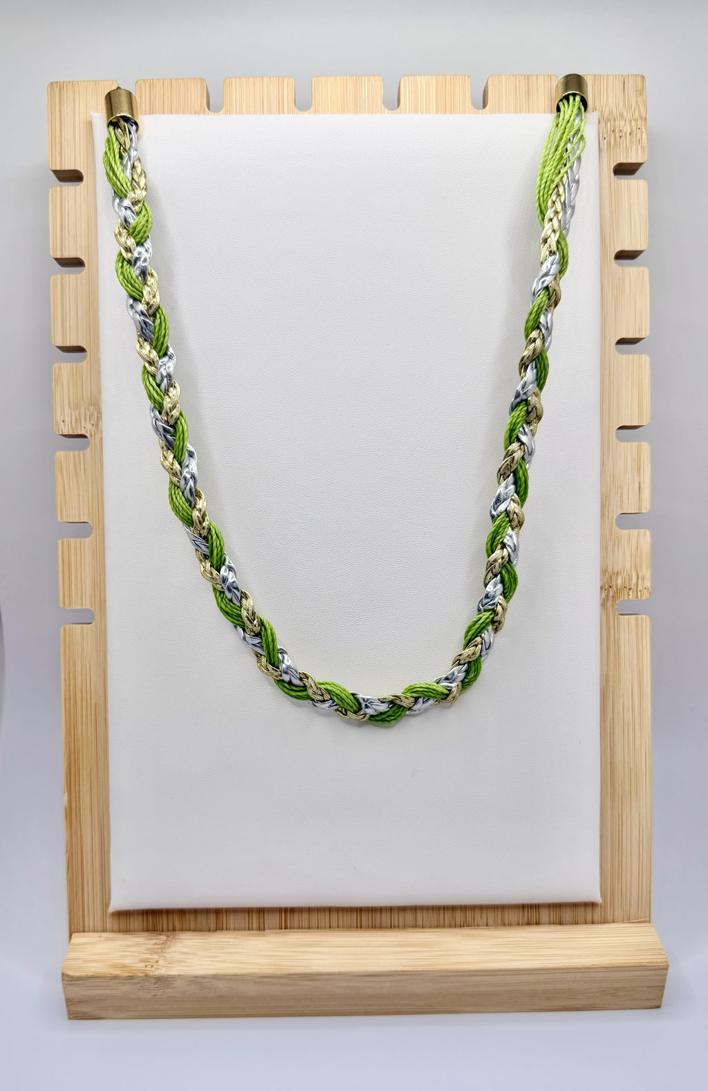 Rally Green Braided Tennis Necklace | A. Halliday & Co.