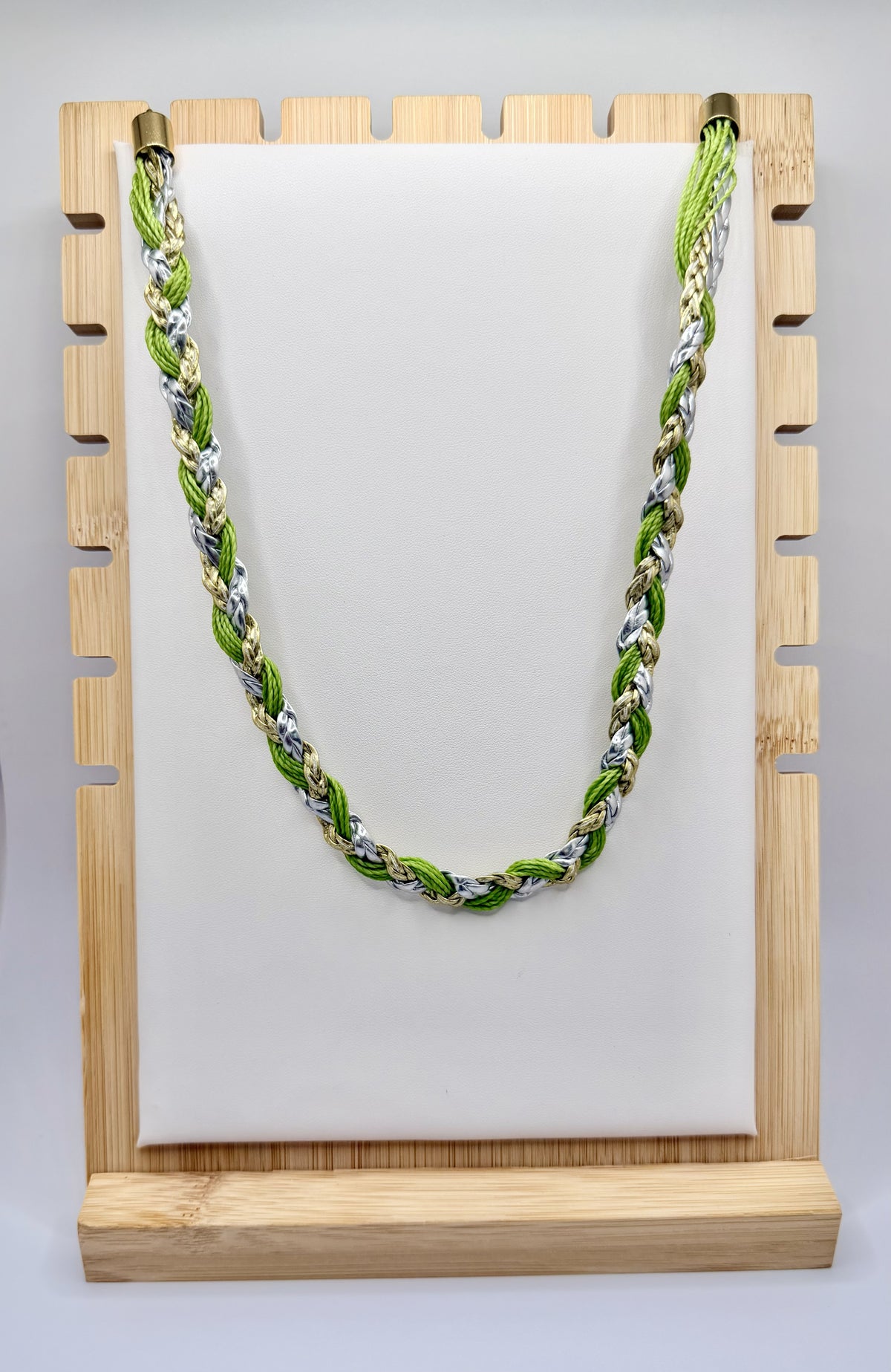 Rally Green Braided Tennis Necklace | A. Halliday & Co.